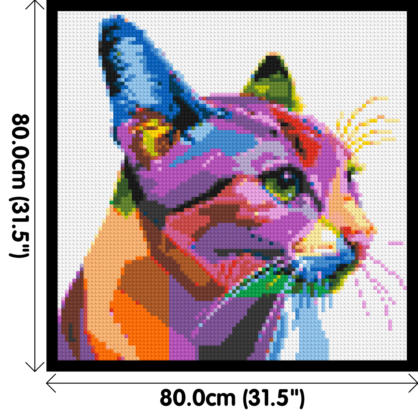 Cat #1 Colourful Pop Art - Brick Art Mosaic Kit 4x4 large