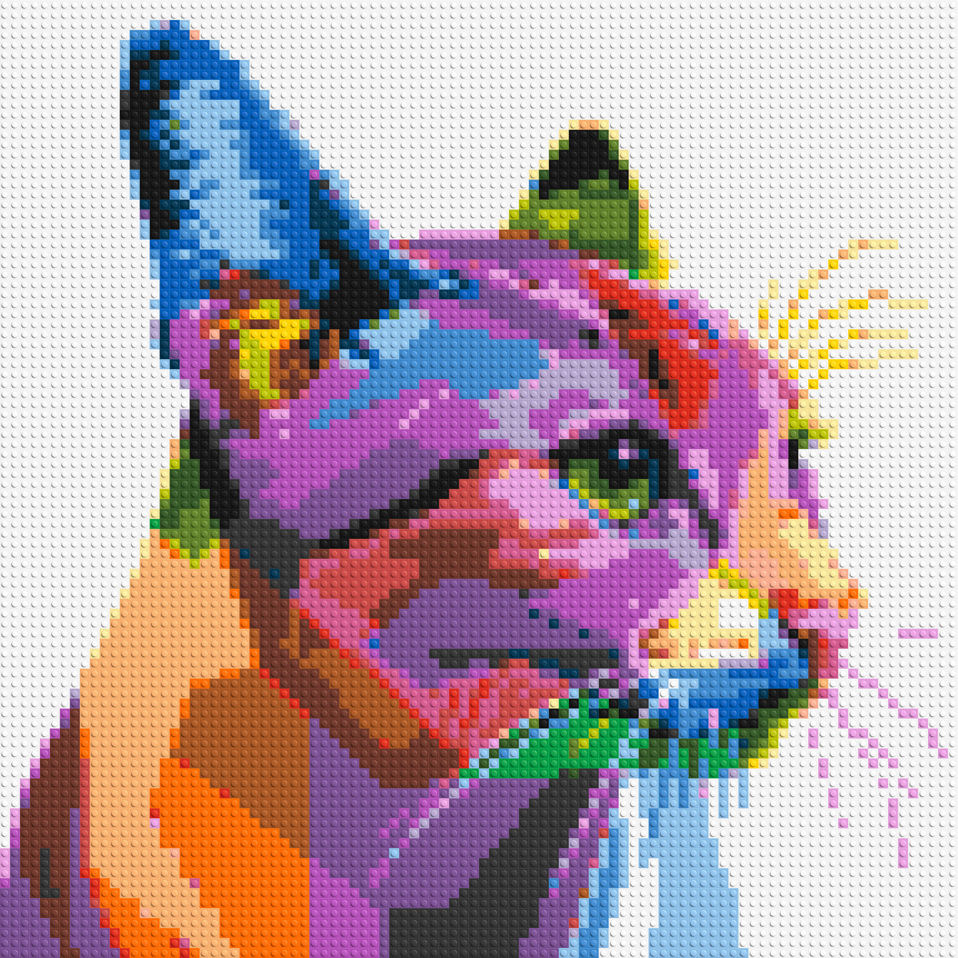 Cat #1 Colourful Pop Art - Brick Art Mosaic Kit 4x4 large
