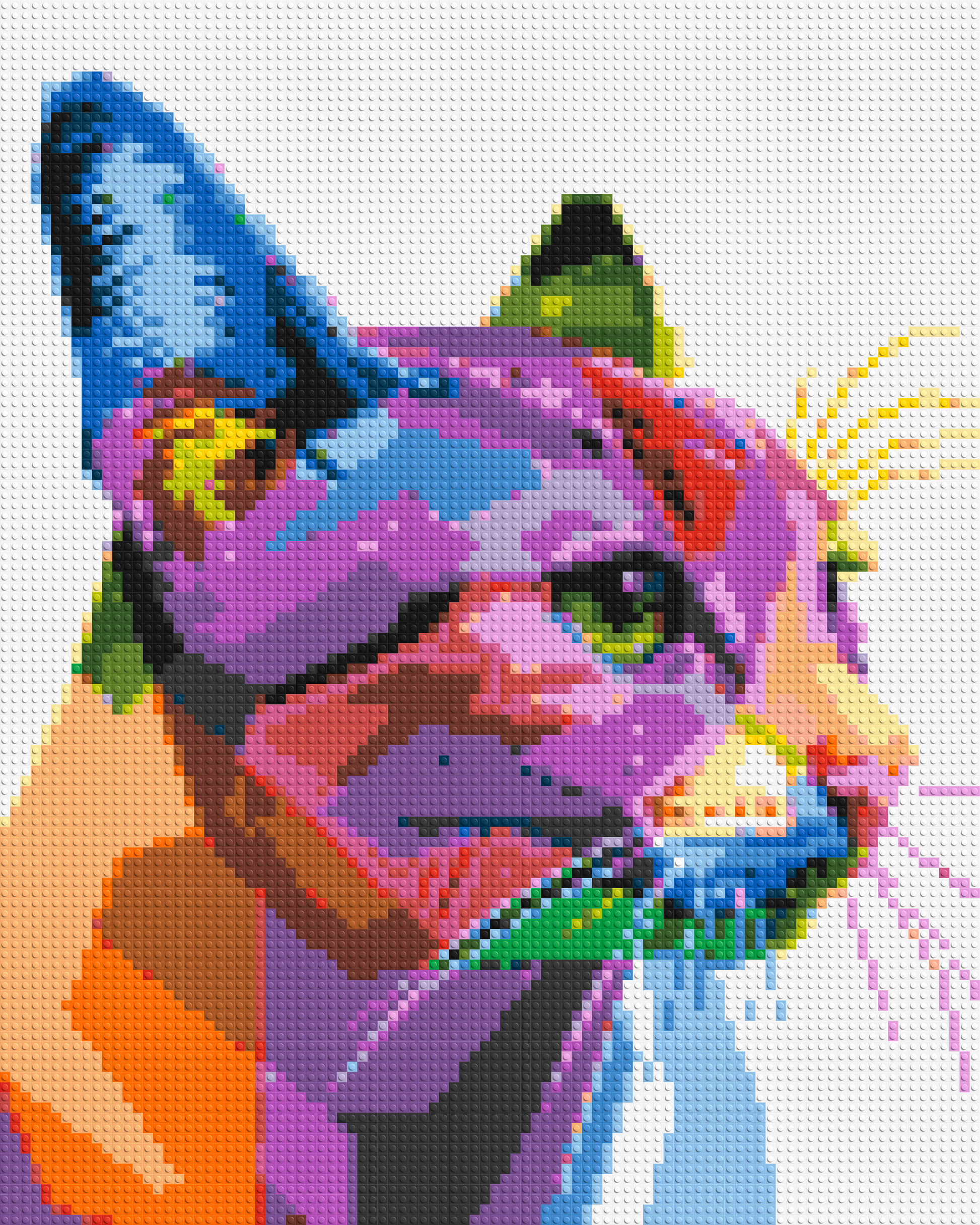Cat #1 Colourful Pop Art - Brick Art Mosaic Kit 4x5 large