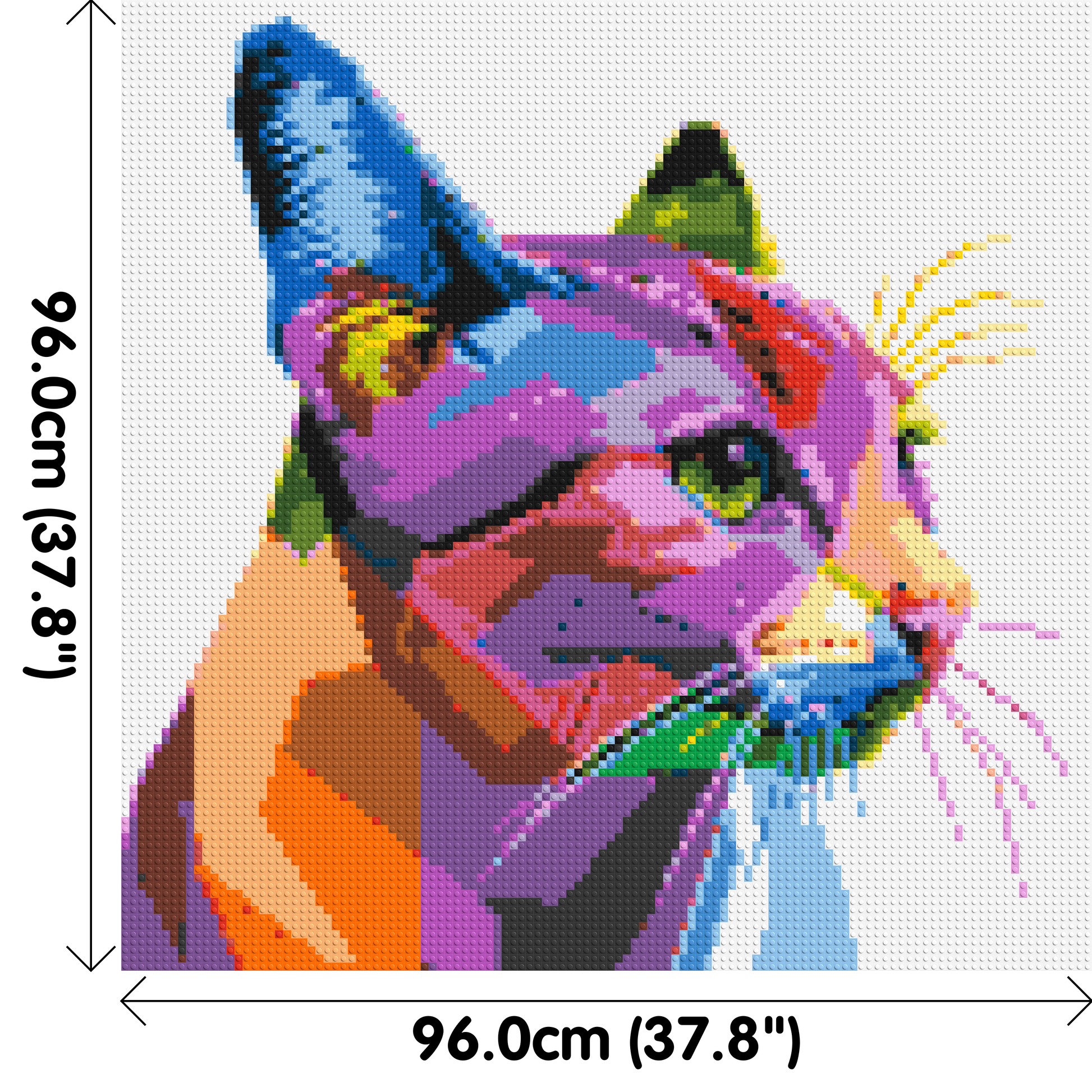 Cat #1 Colourful Pop Art - Brick Art Mosaic Kit 5x5 dimensions