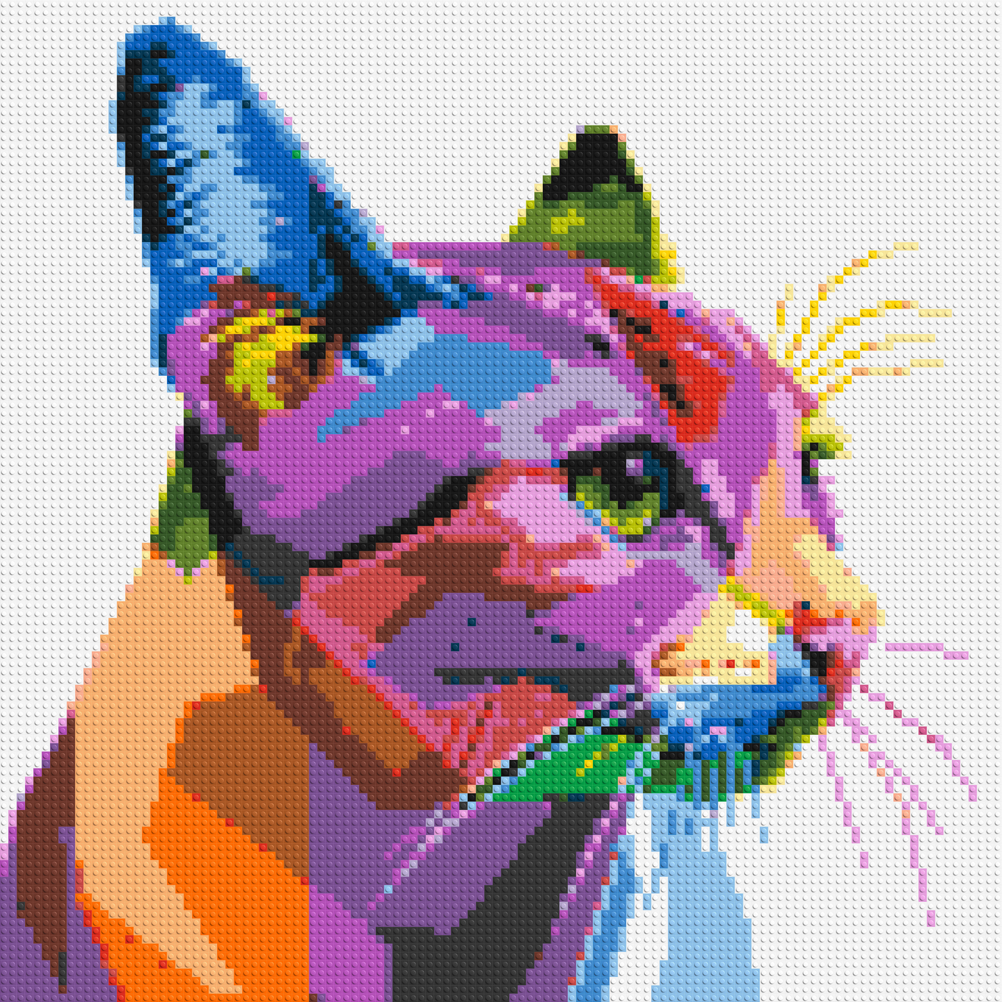 Cat #1 Colourful Pop Art - Brick Art Mosaic Kit 5x5 large