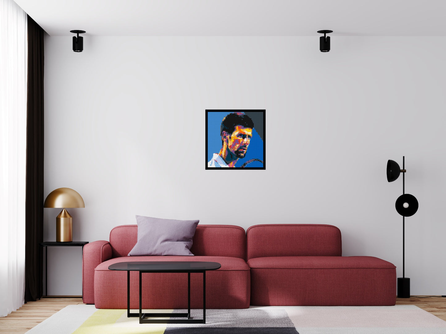 Novak Djokovic - Brick Art Mosaic Kit 3x3 large