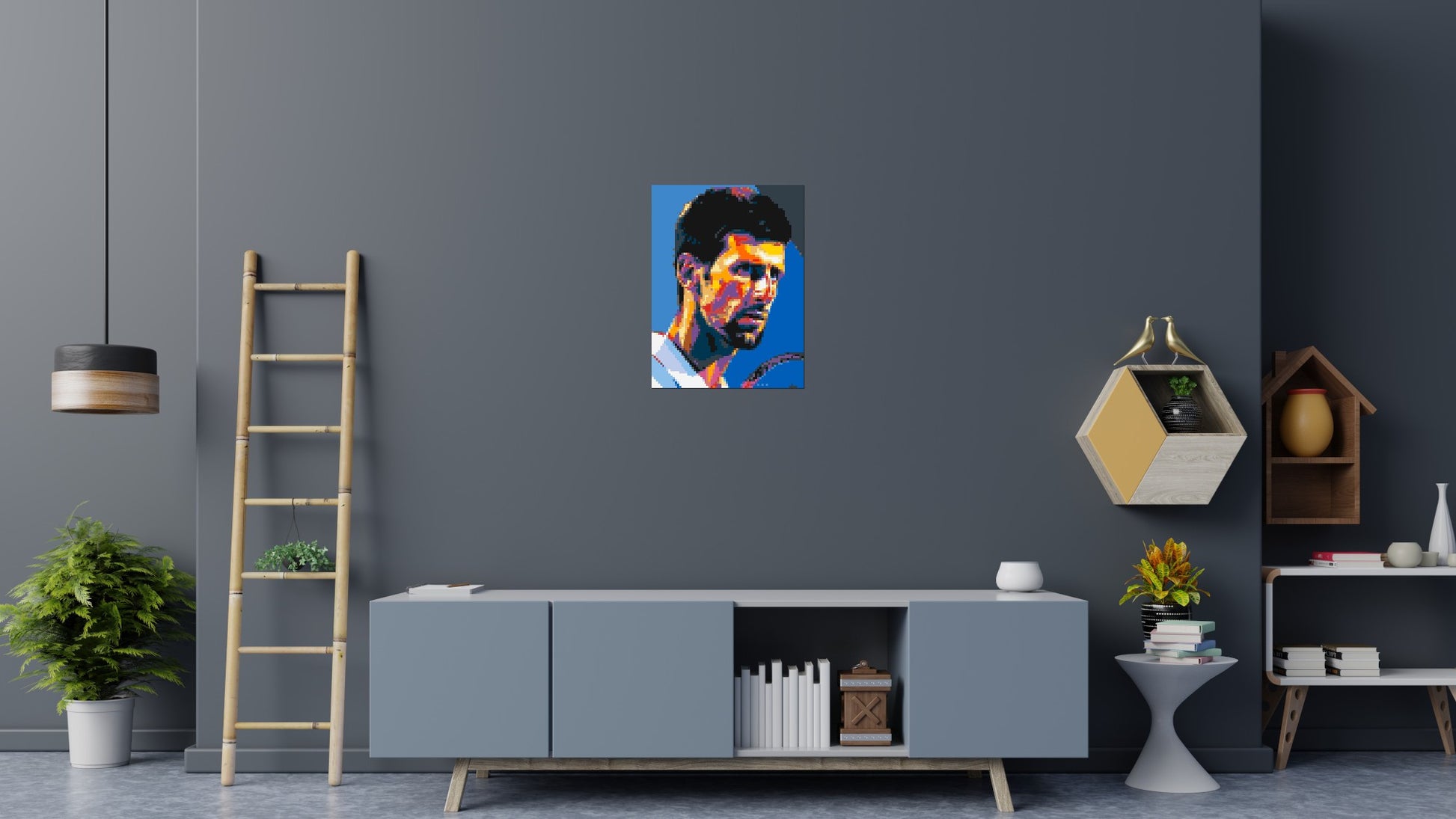 Novak Djokovic - Brick Art Mosaic Kit 3x4 scene