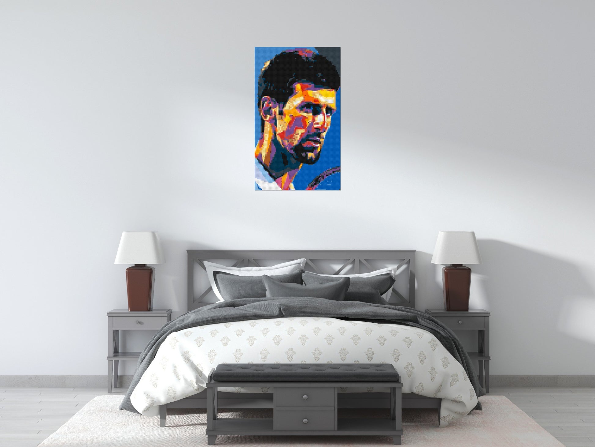 Novak Djokovic - Brick Art Mosaic Kit 3x5 scene