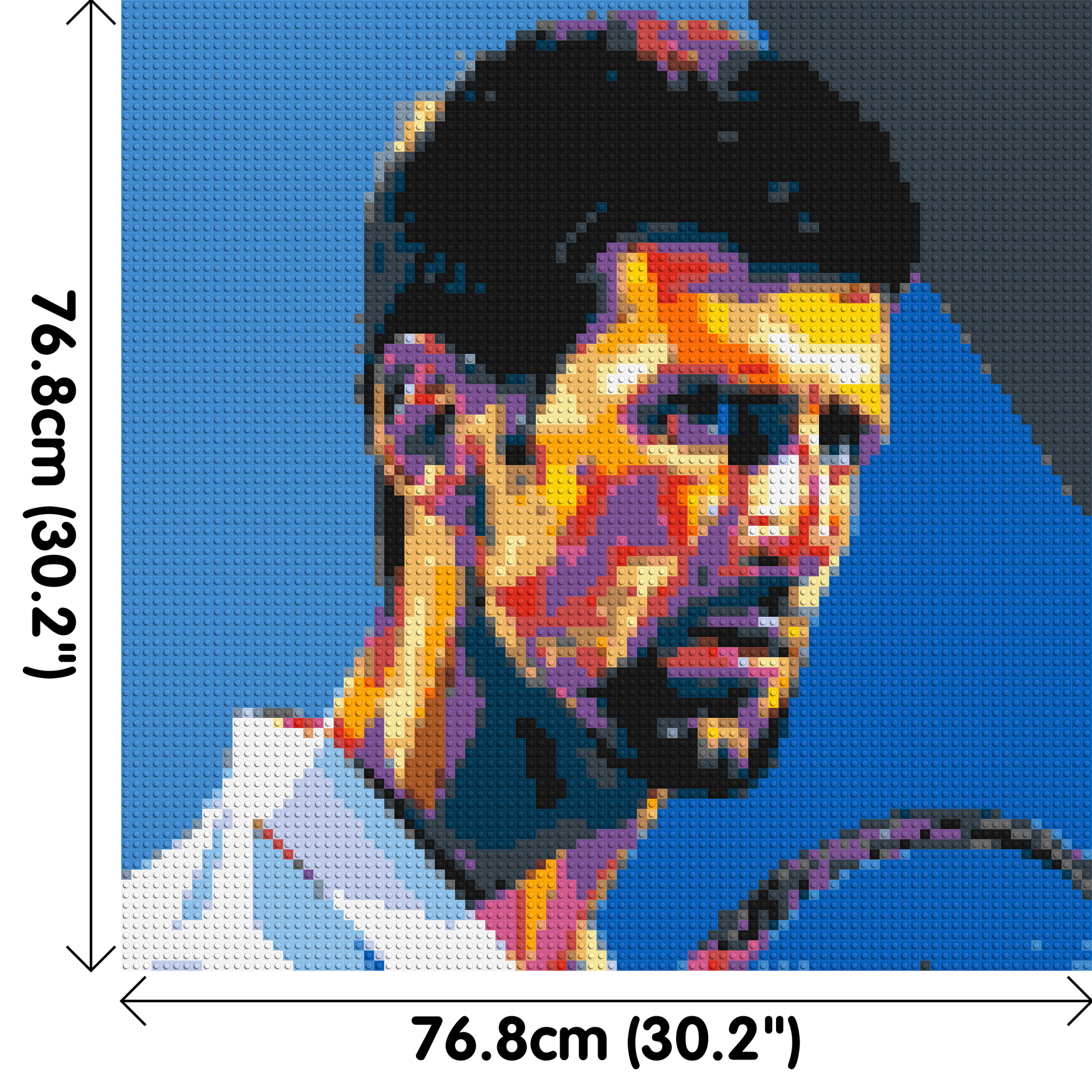 Novak Djokovic - Brick Art Mosaic Kit 4x4 dimensions