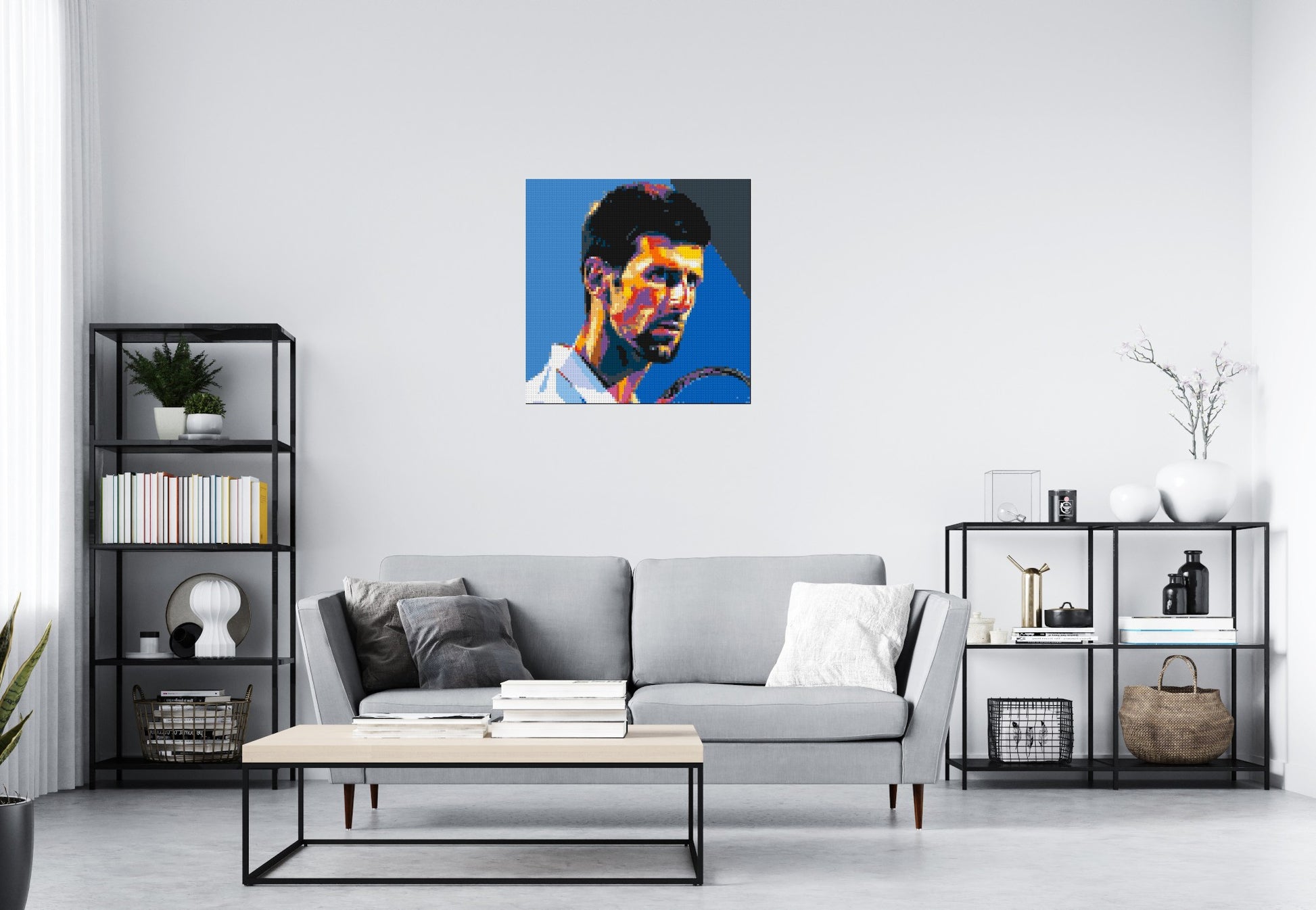 Novak Djokovic - Brick Art Mosaic Kit 4x4 scene