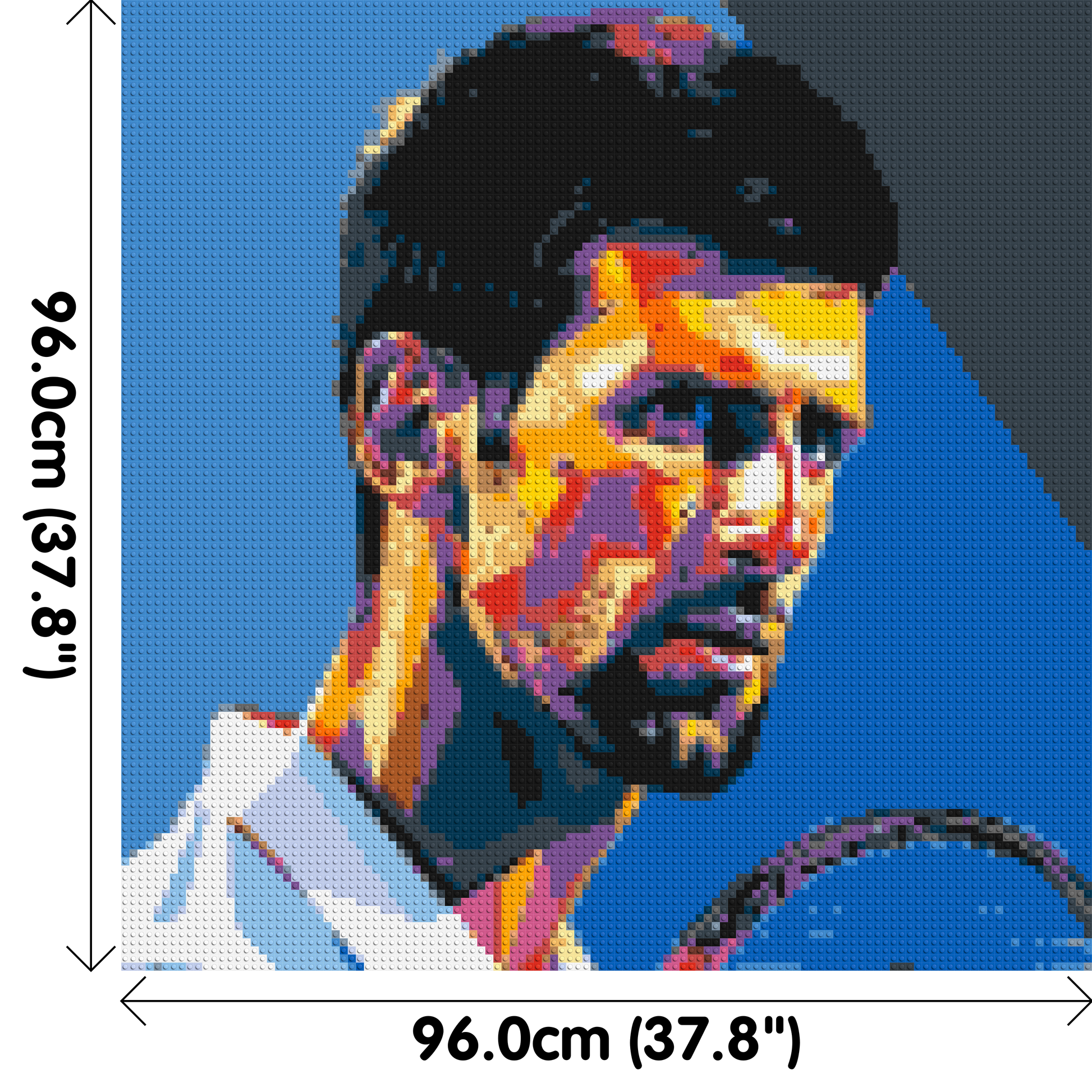 Novak Djokovic - Brick Art Mosaic Kit 5x5 dimensions