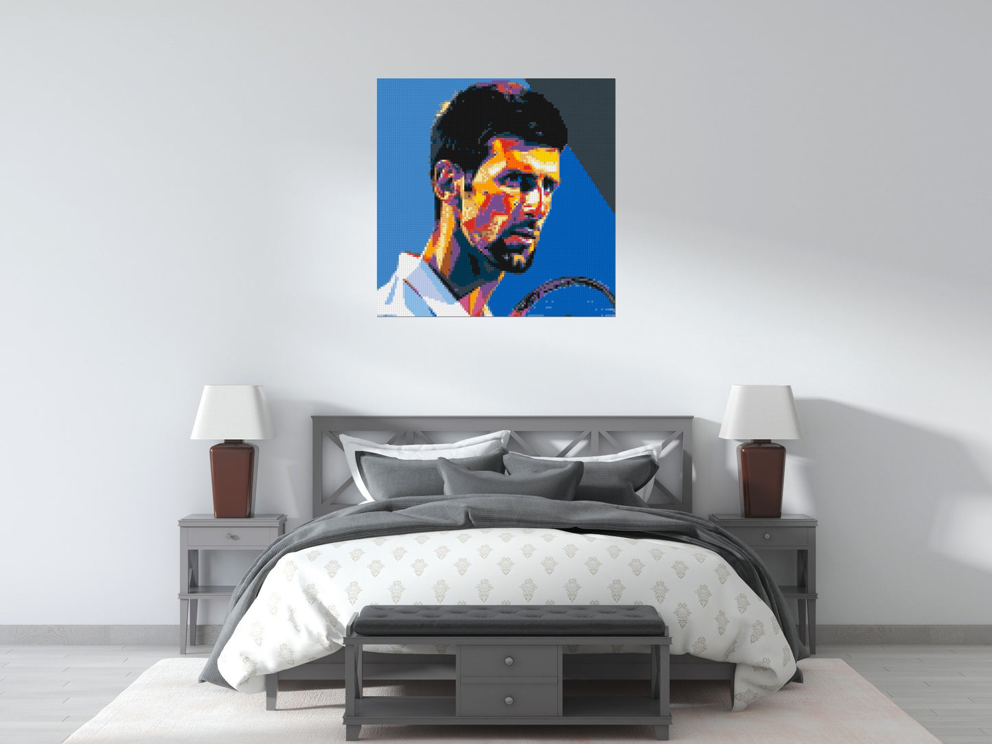 Novak Djokovic - Brick Art Mosaic Kit 5x5 large