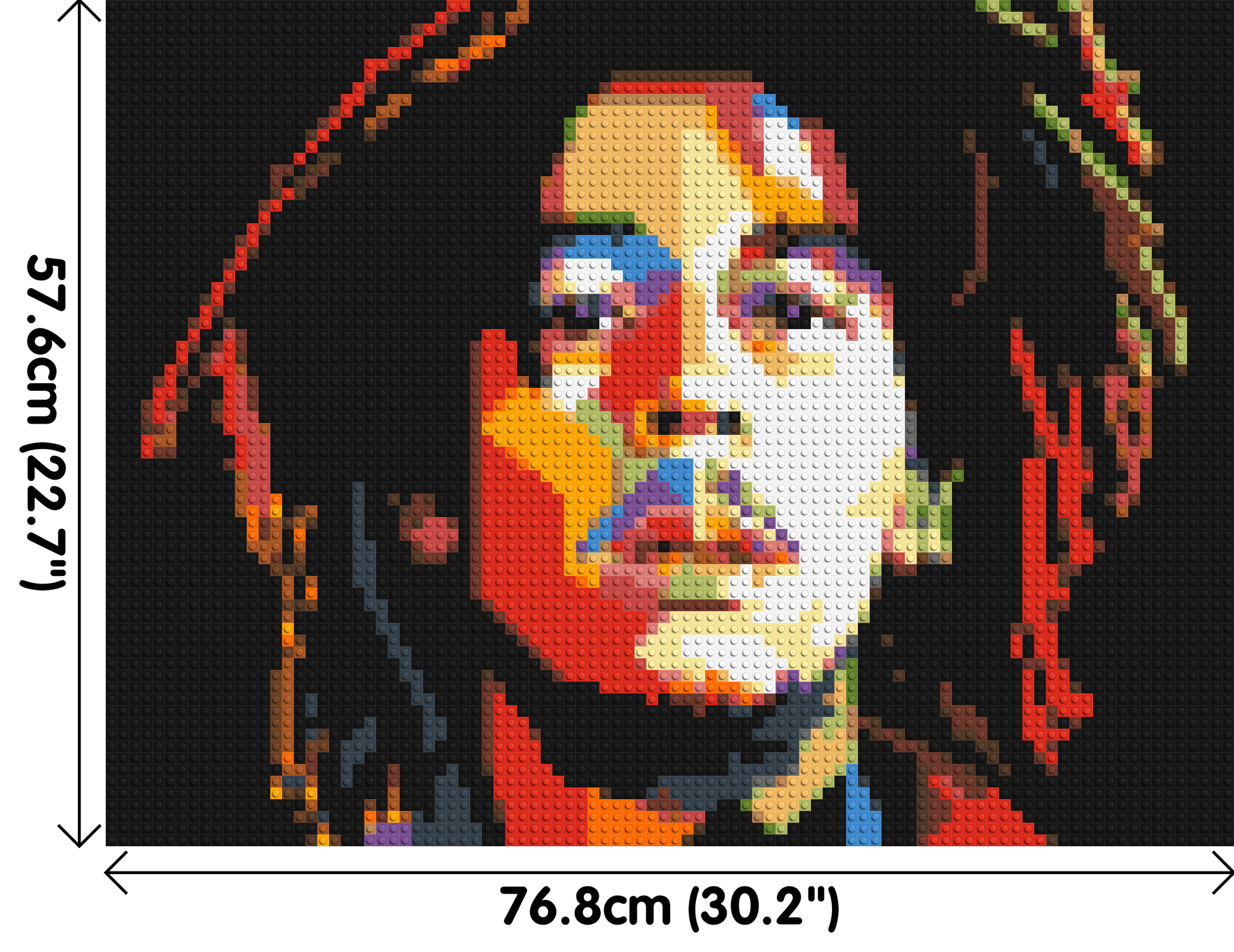 Bob Marley - Brick Art Mosaic Kit 4x3 dimensions