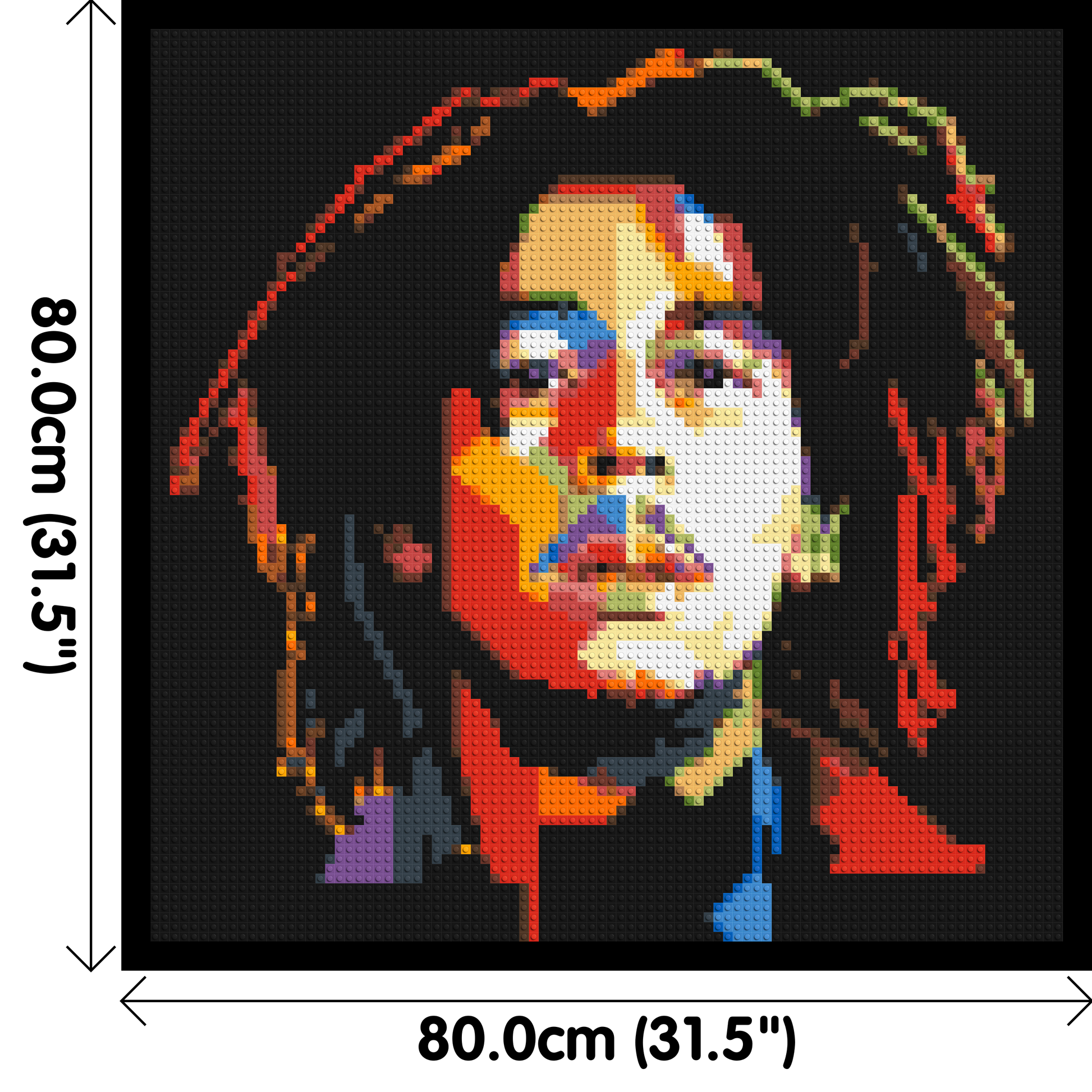 Bob Marley - Brick Art Mosaic Kit 4x4 dimensions with frame