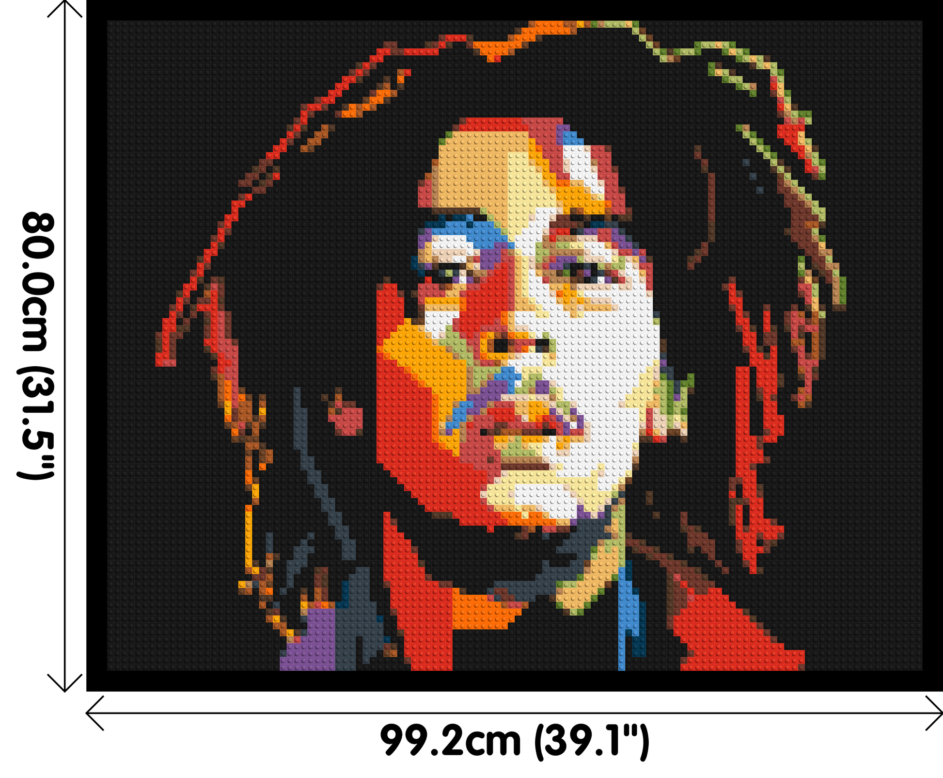 Bob Marley - Brick Art Mosaic Kit 5x4 dimensions with frame