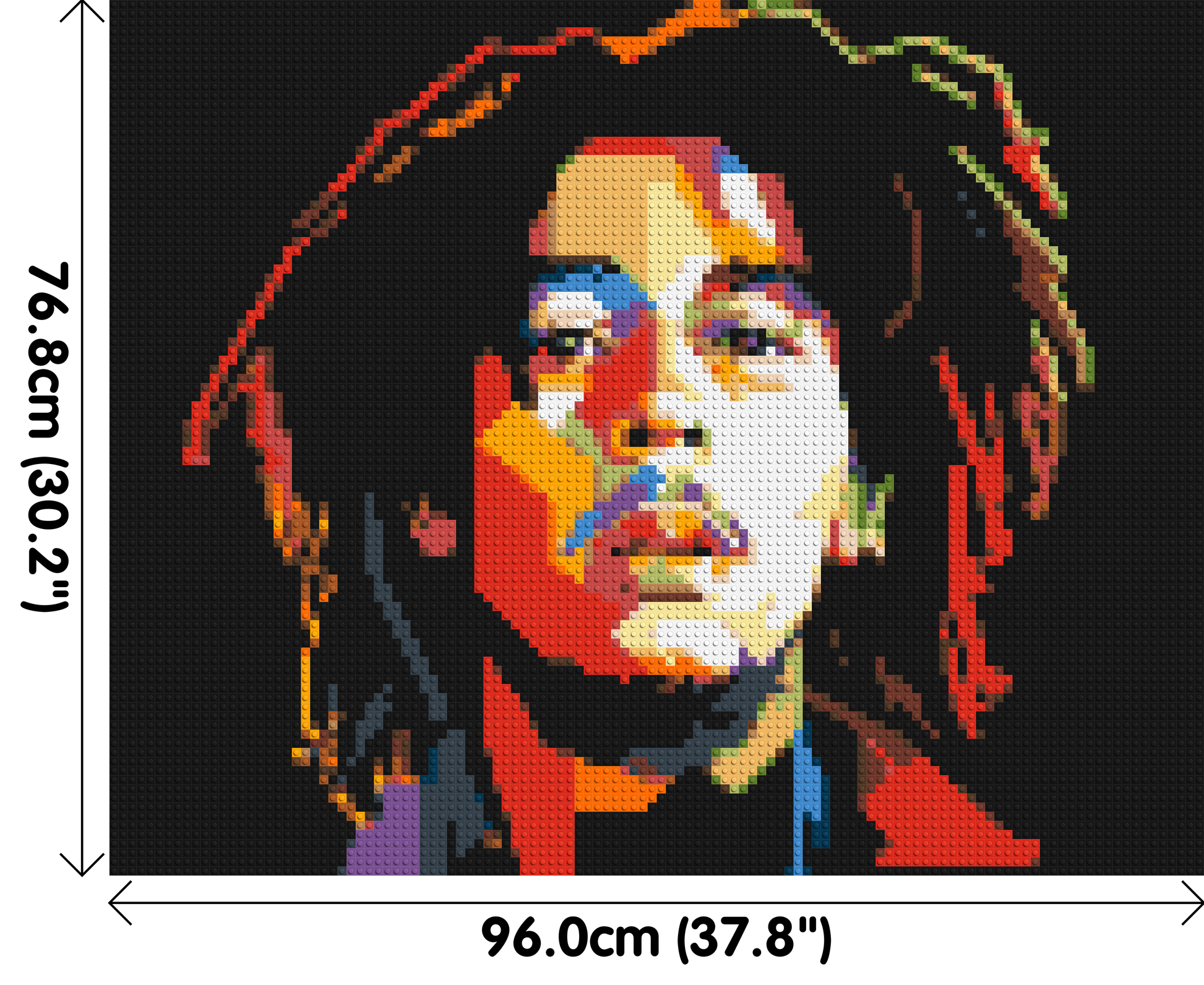 Bob Marley - Brick Art Mosaic Kit 5x4 dimensions