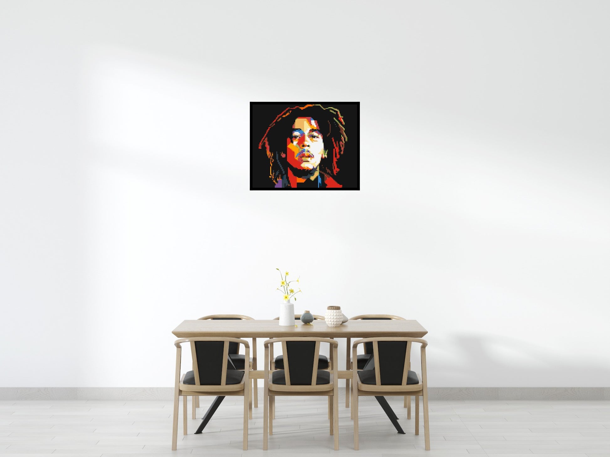 Bob Marley - Brick Art Mosaic Kit 5x4 scene with frame