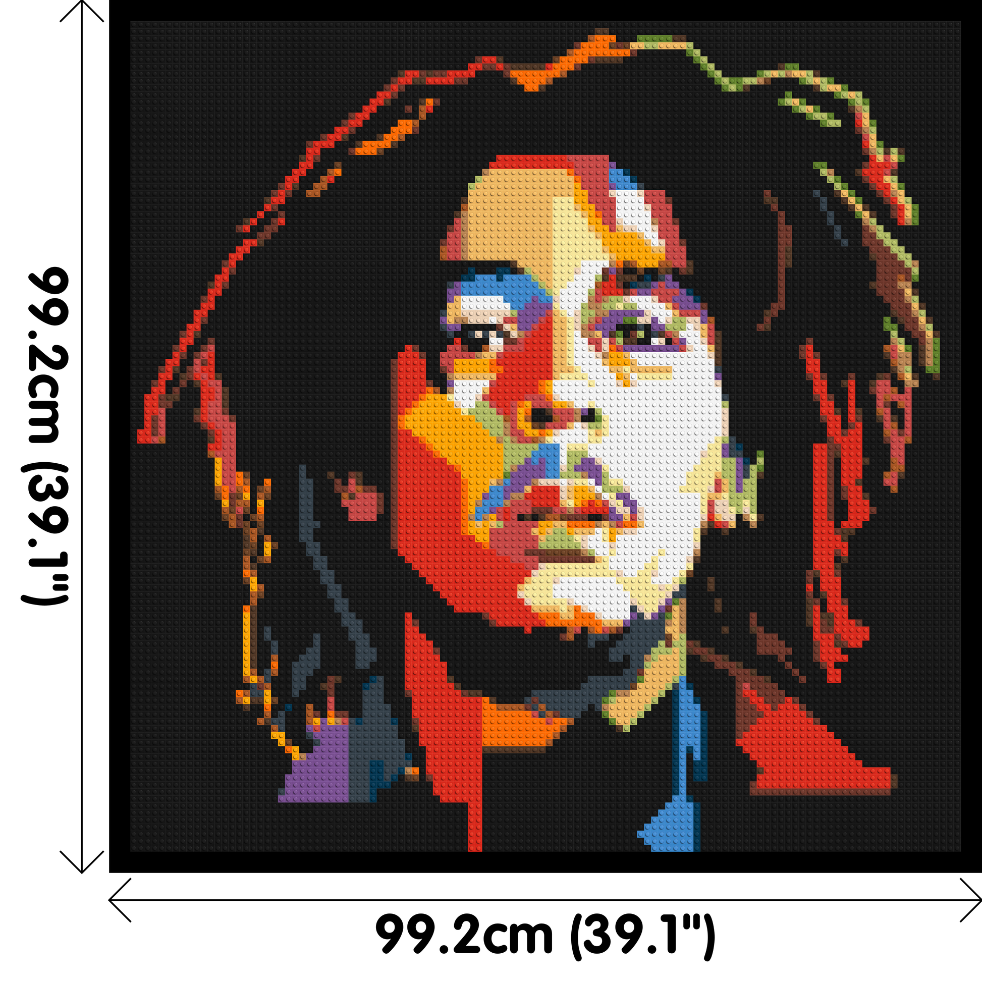 Bob Marley - Brick Art Mosaic Kit 5x5 dimensions with frame