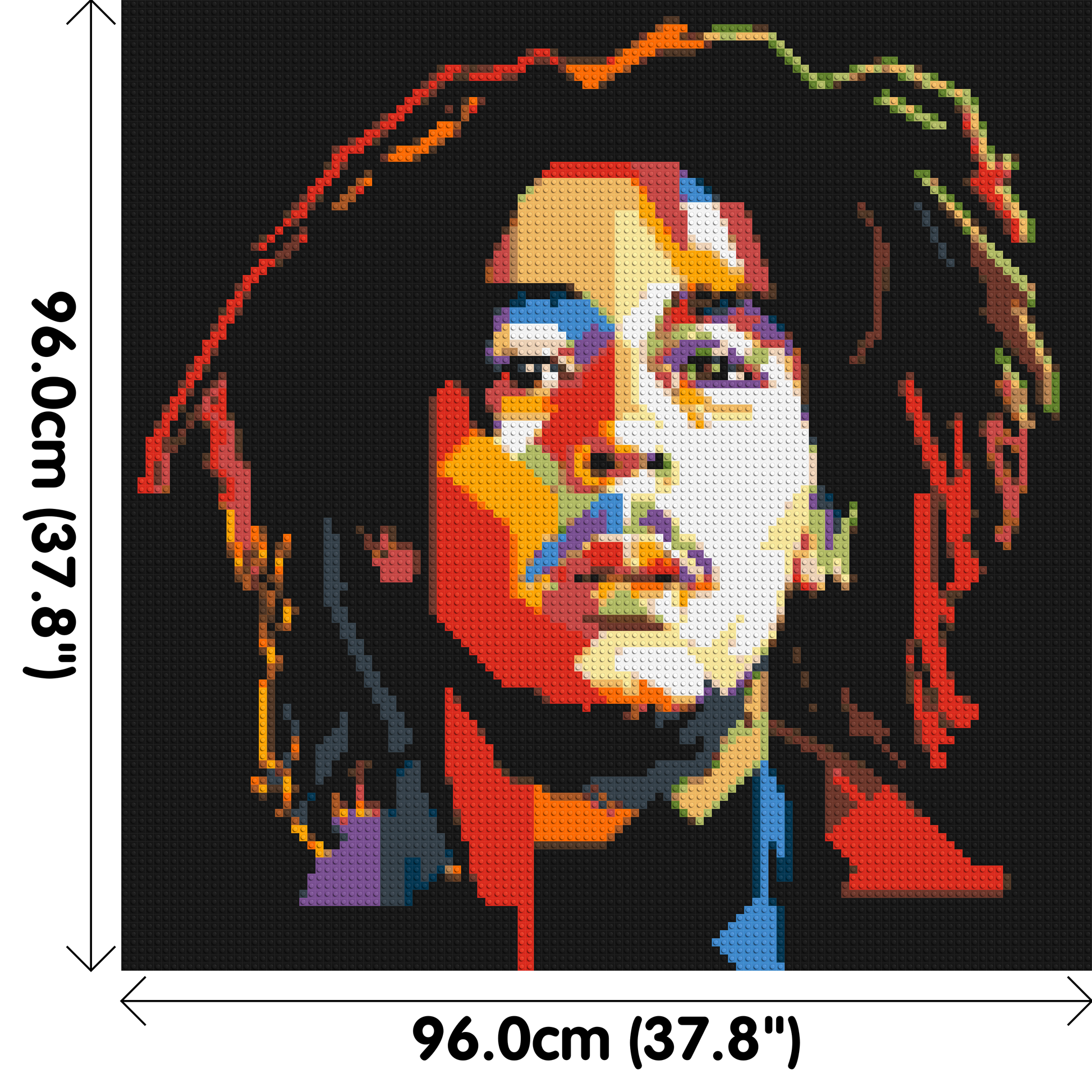 Bob Marley - Brick Art Mosaic Kit 5x5 dimensions