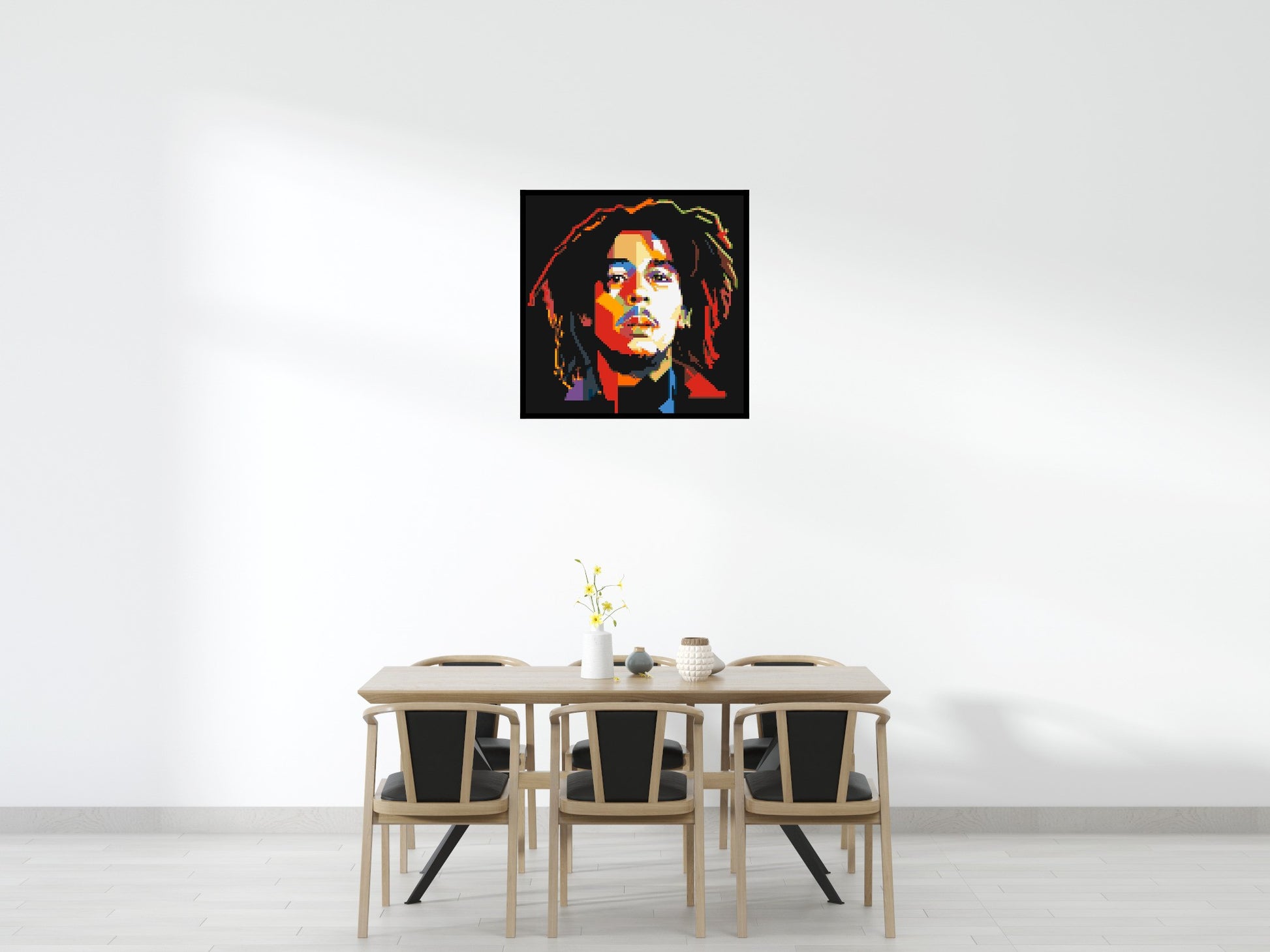 Bob Marley - Brick Art Mosaic Kit 5x5 scene with frame