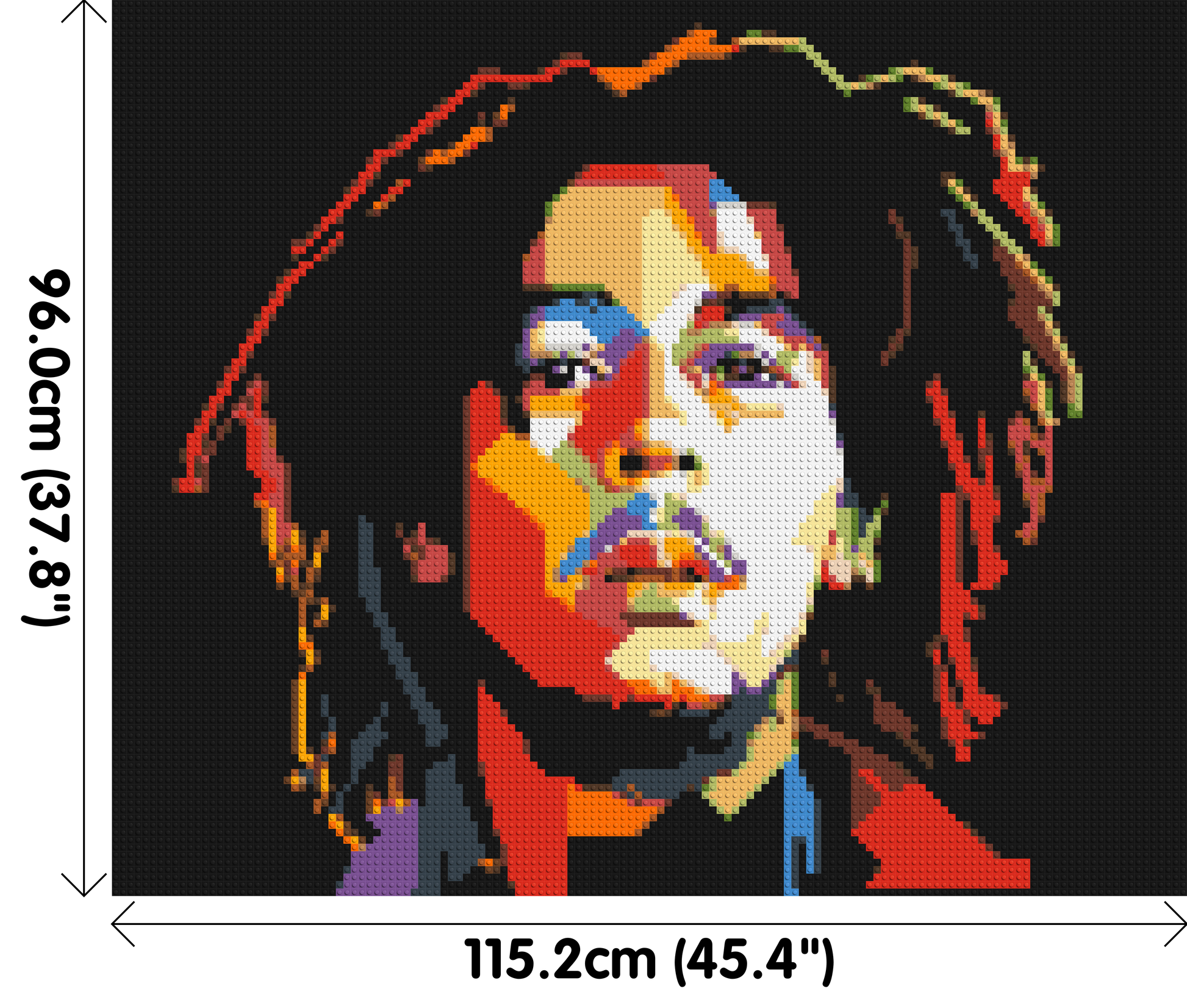 Bob Marley - Brick Art Mosaic Kit 6x5 dimensions