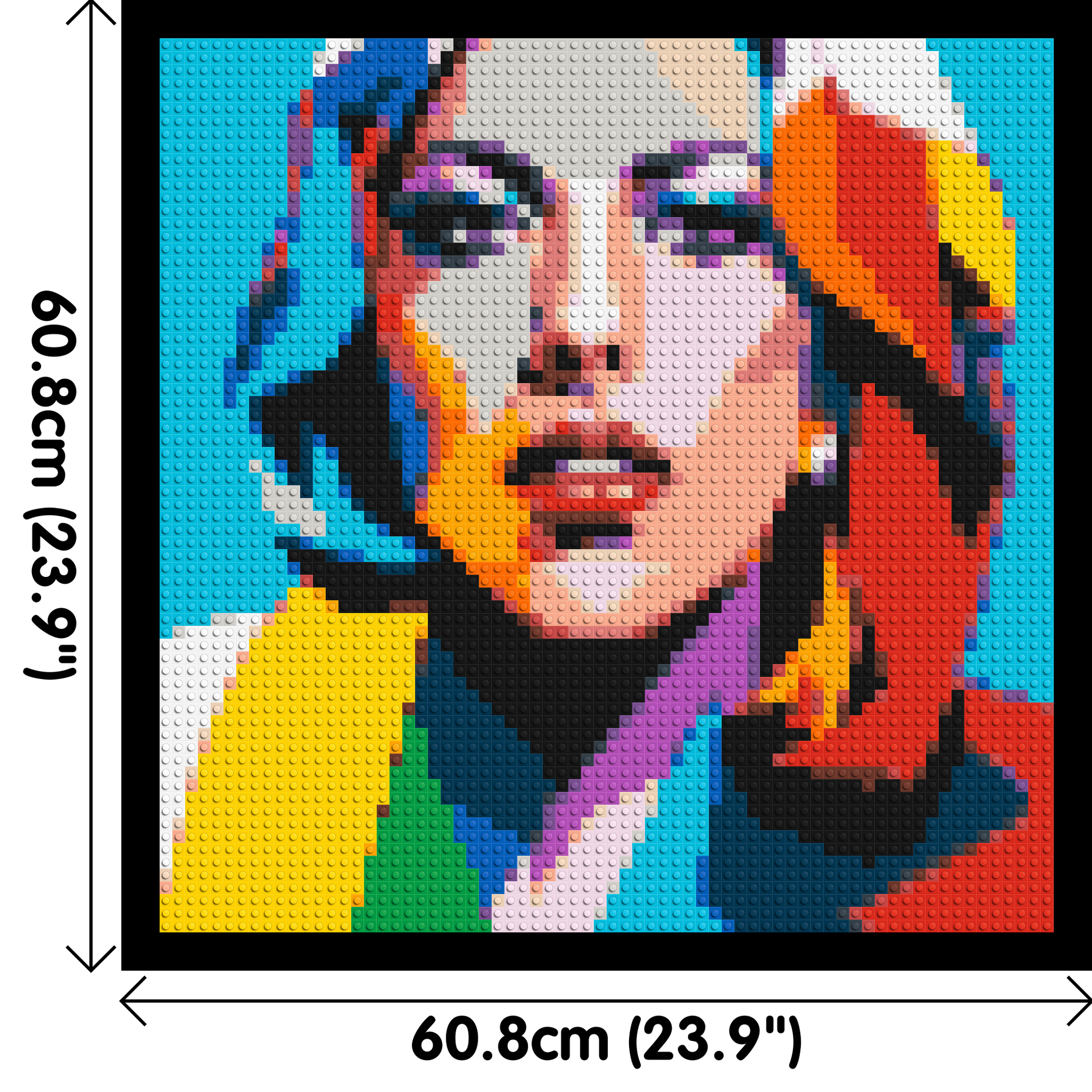 Lady Gaga - Brick Art Mosaic Kit 3x3 dimensions with frame