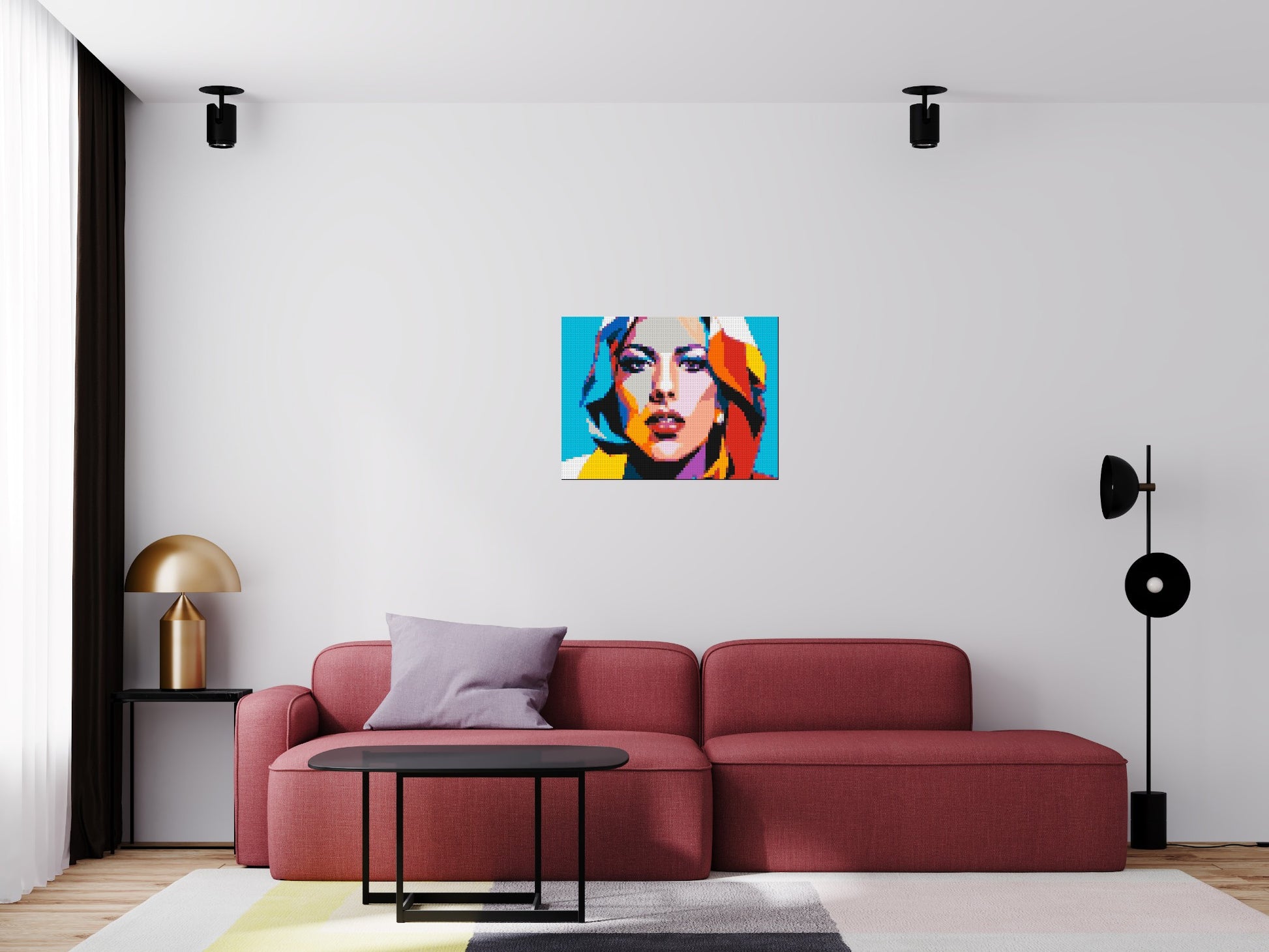 Lady Gaga - Brick Art Mosaic Kit 4x3 scene