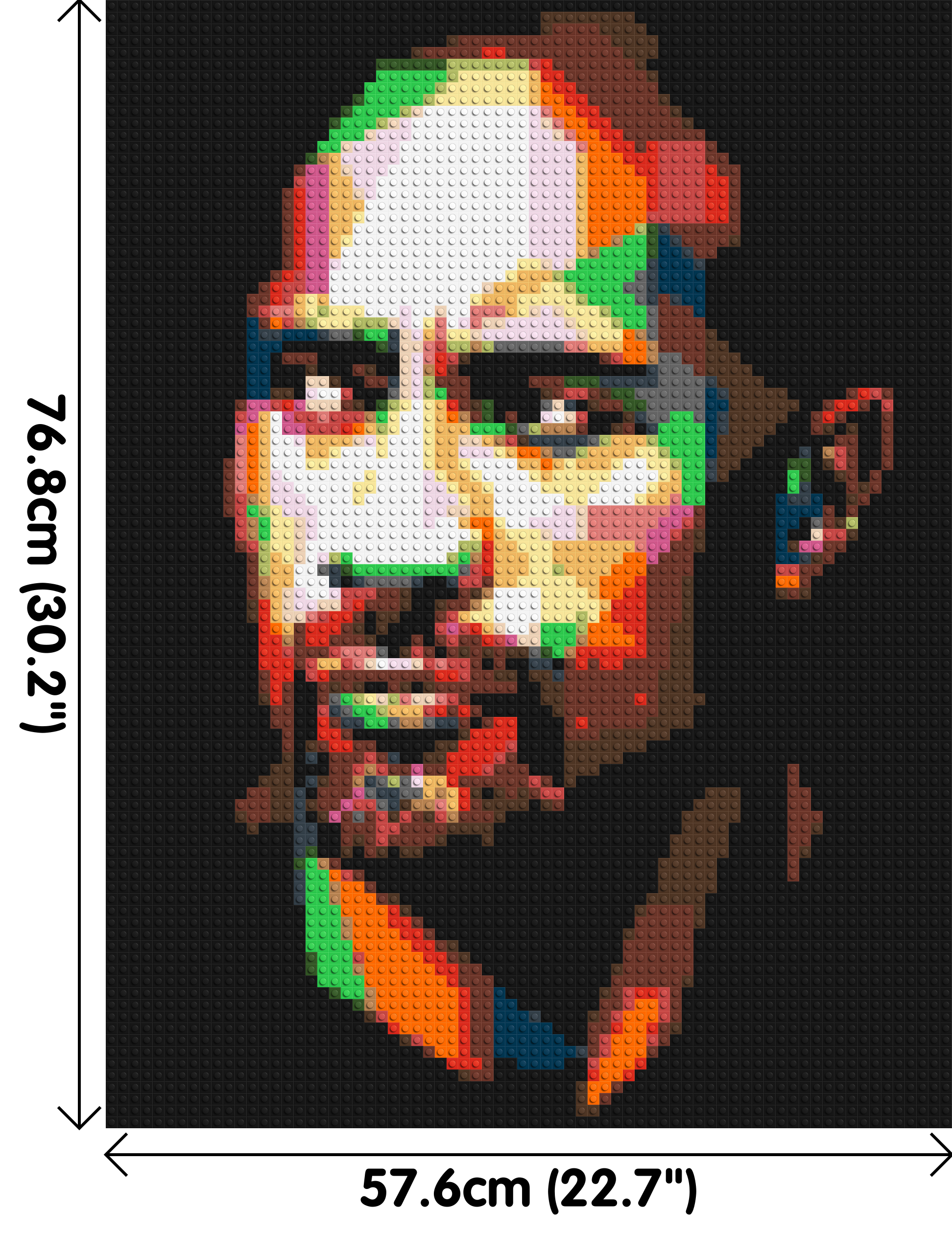 The Rock - Brick Art Mosaic Kit 3x4 dimensions