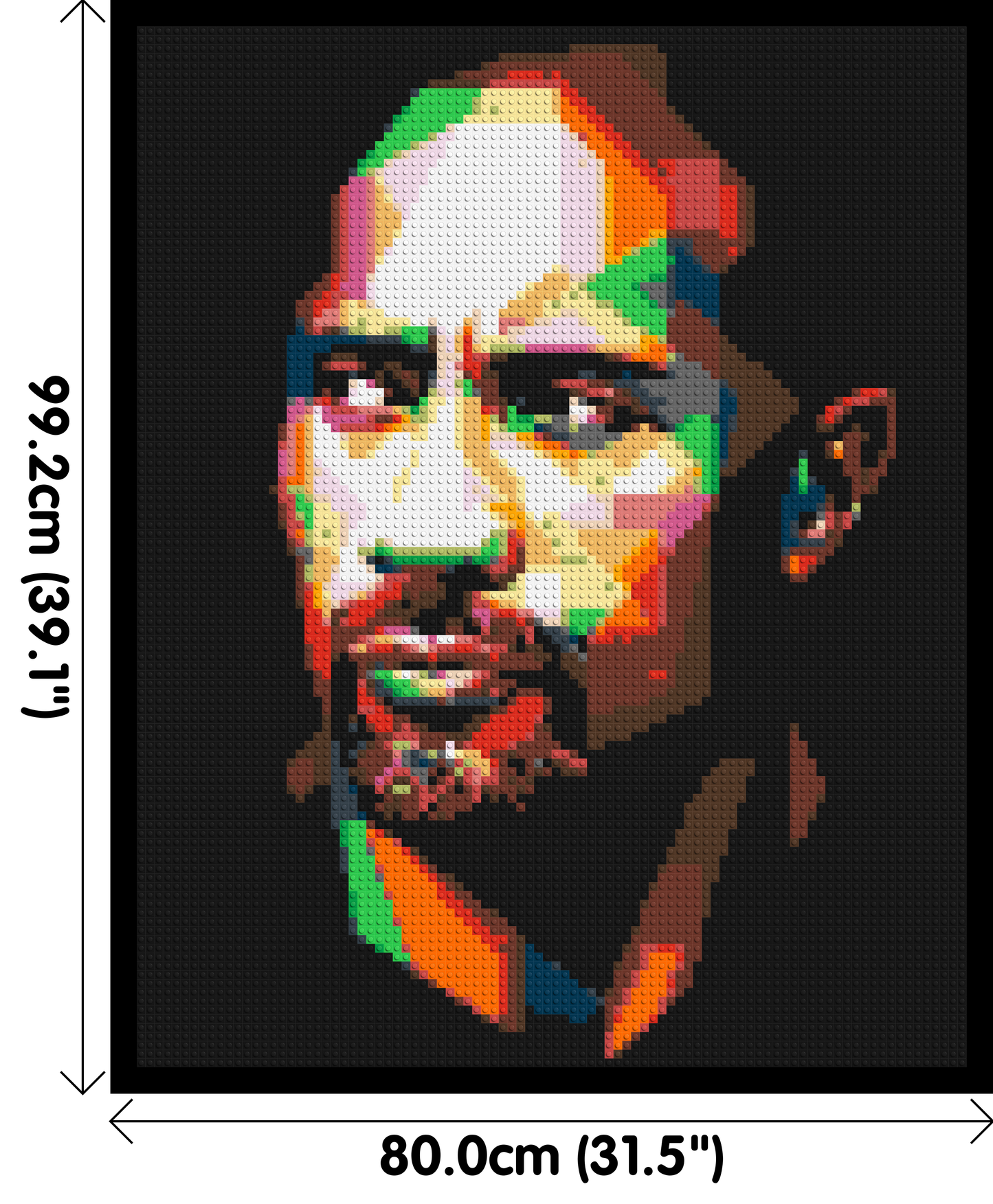 The Rock - Brick Art Mosaic Kit 4x5 large