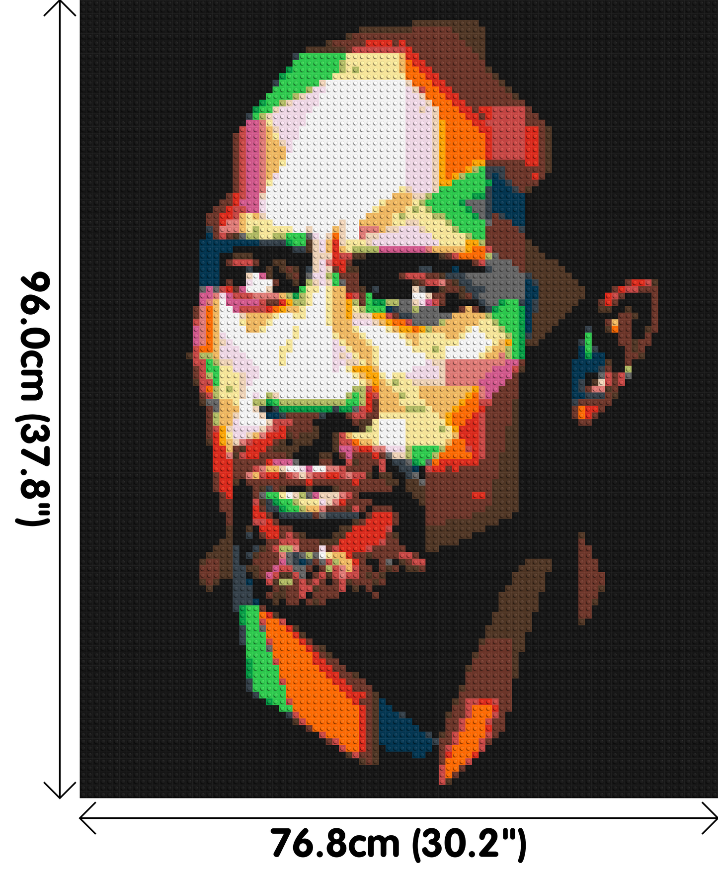 The Rock - Brick Art Mosaic Kit 4x5 large