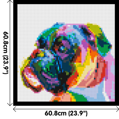 Boxer Colourful Pop Art - Brick Art Mosaic Kit 3x3 large