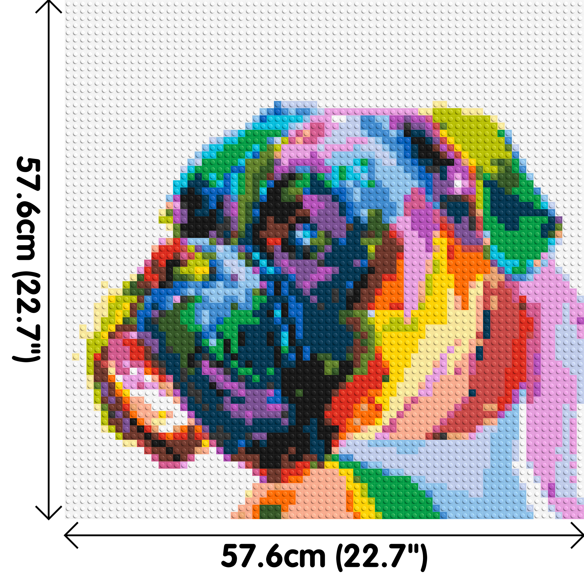 Boxer Colourful Pop Art - Brick Art Mosaic Kit 3x3 dimensions