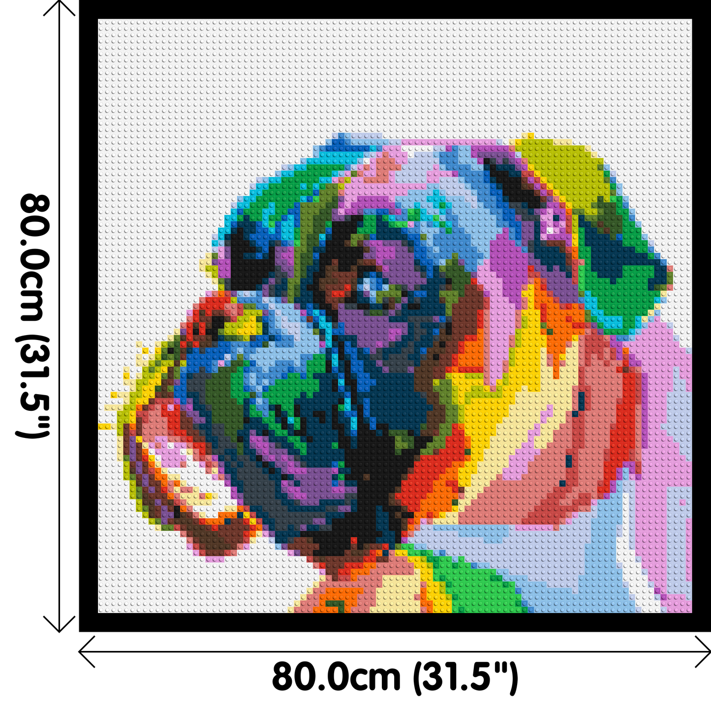 Boxer Colourful Pop Art - Brick Art Mosaic Kit 4x4 large