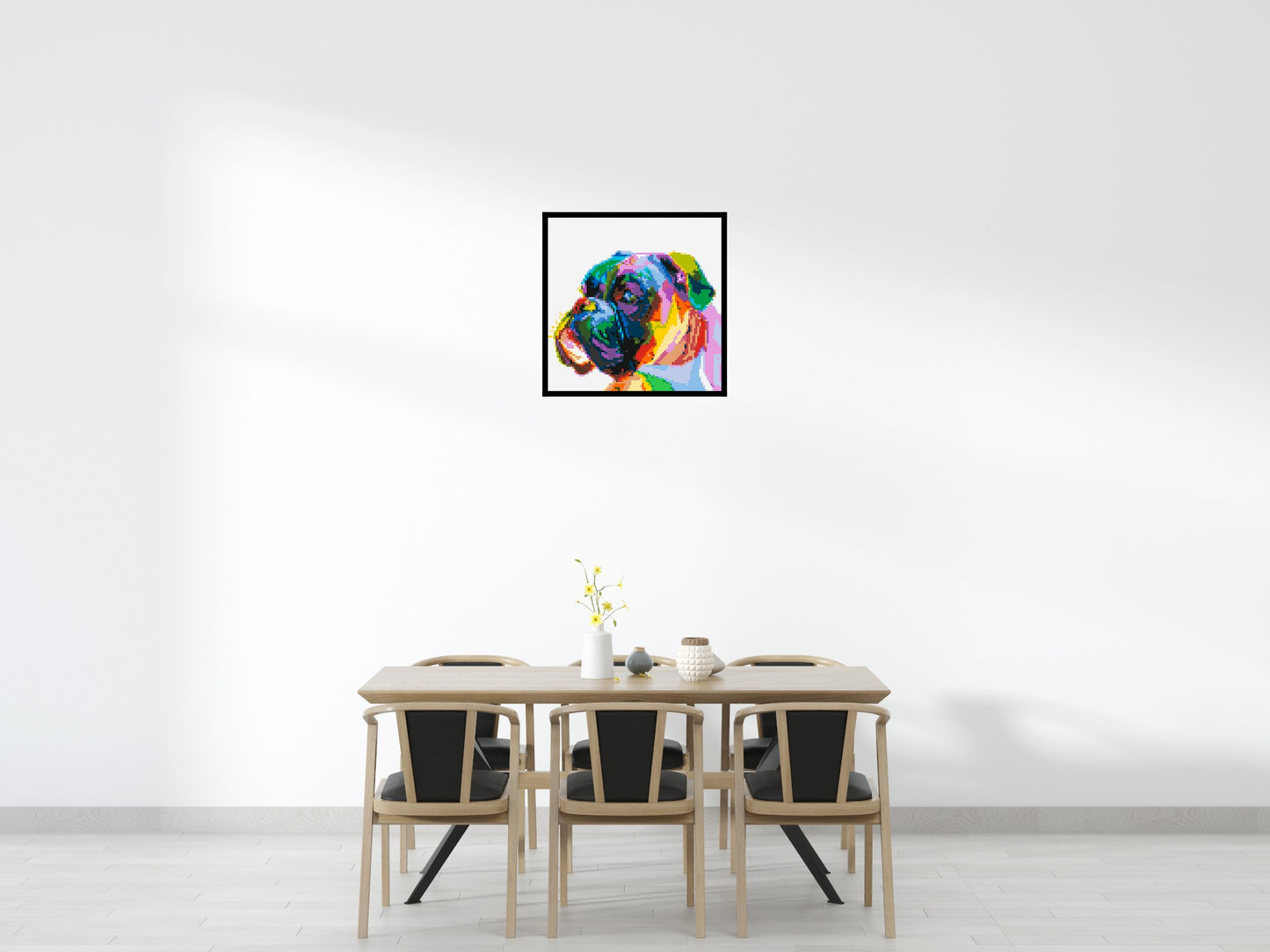 Boxer Colourful Pop Art - Brick Art Mosaic Kit 4x4 large