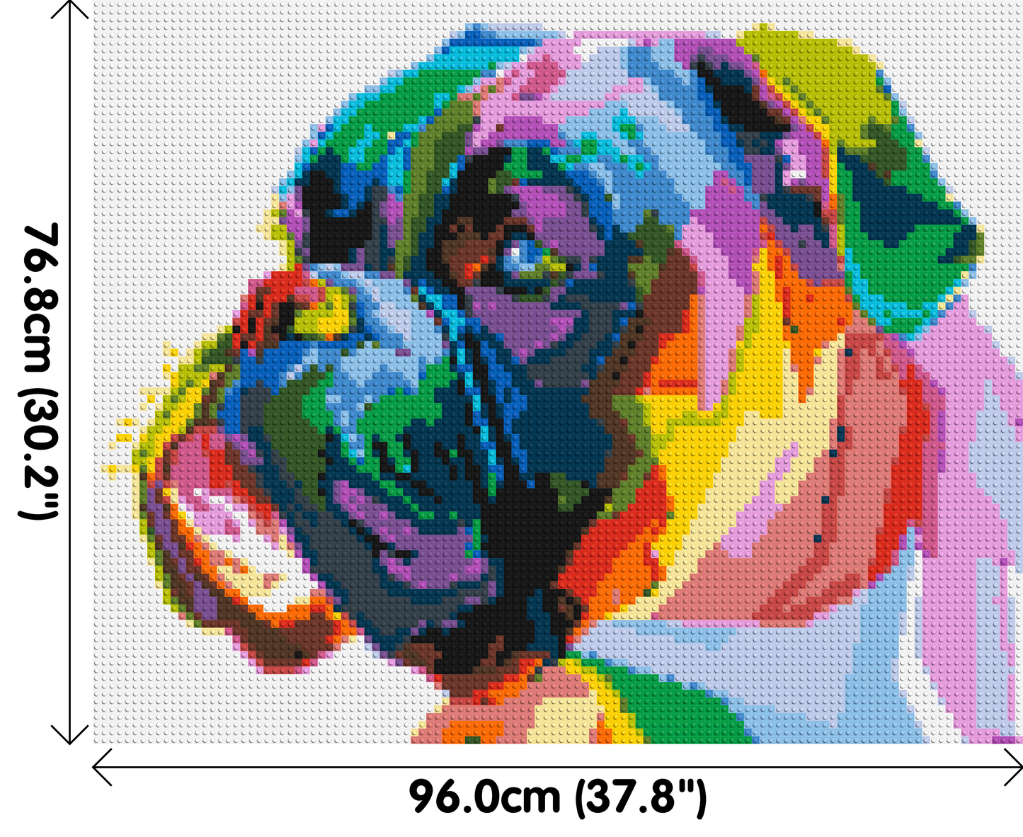 Boxer Colourful Pop Art - Brick Art Mosaic Kit 5x4 large