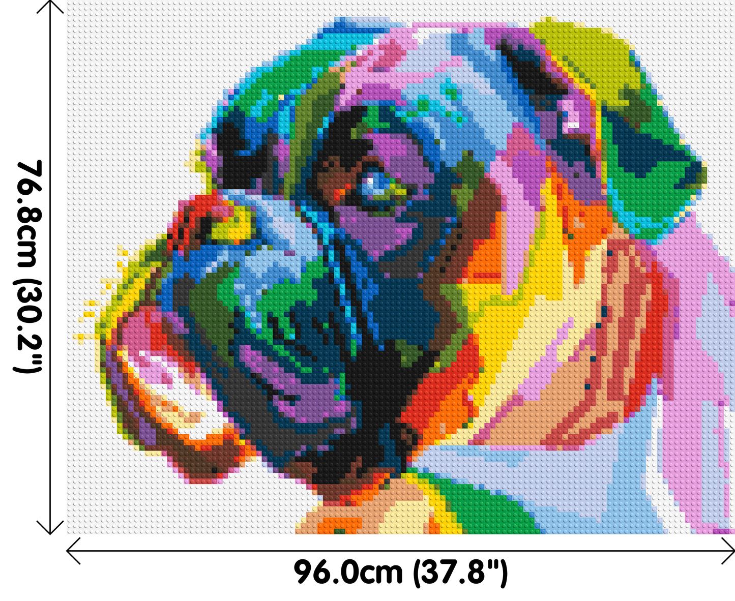 Boxer Colourful Pop Art - Brick Art Mosaic Kit 5x4 large
