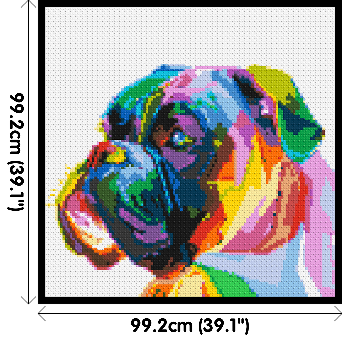 Boxer Colourful Pop Art - Brick Art Mosaic Kit 5x5 large