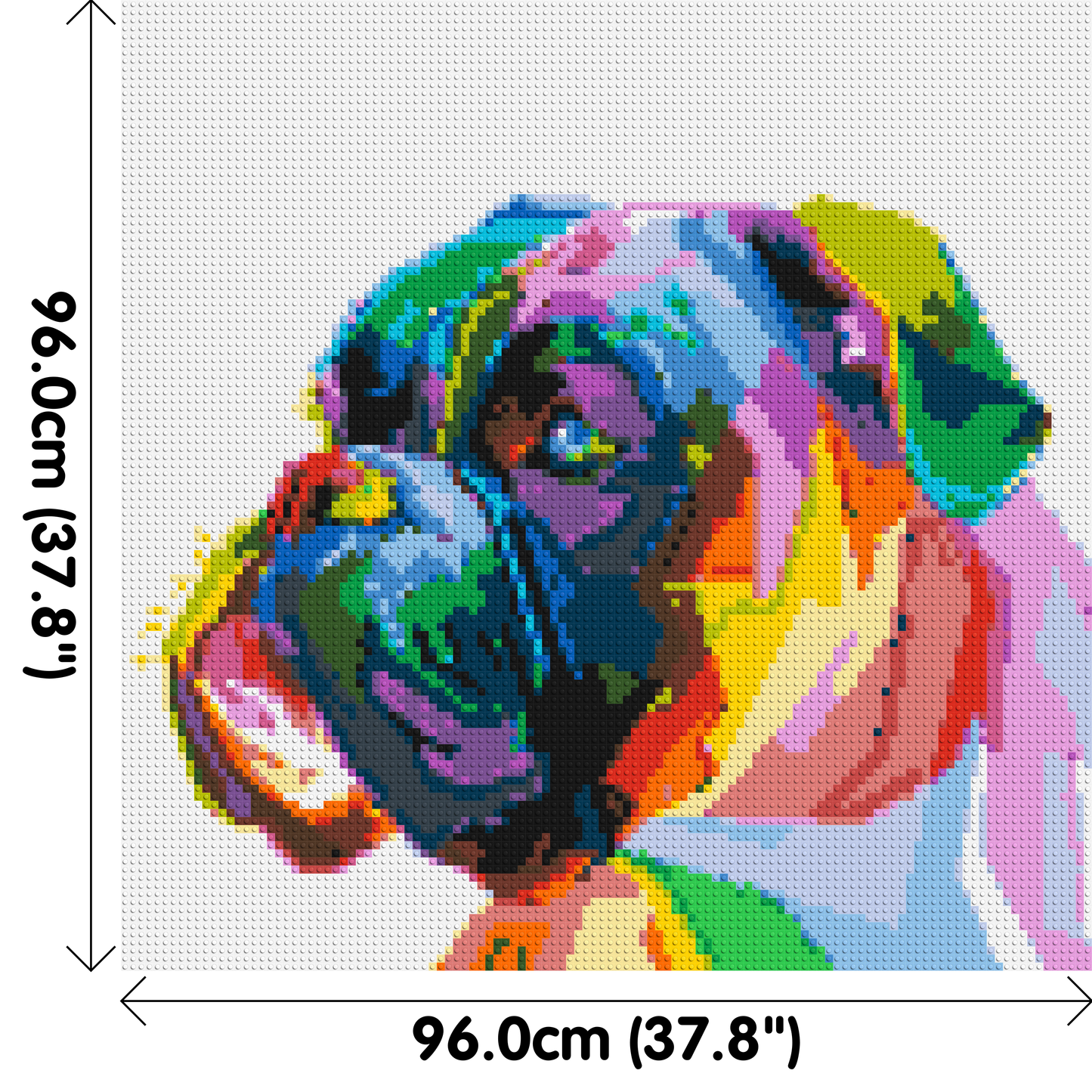 Boxer Colourful Pop Art - Brick Art Mosaic Kit 5x5 large