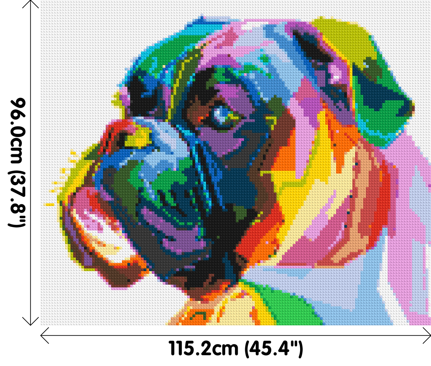 Boxer Colourful Pop Art - Brick Art Mosaic Kit 6x5 large