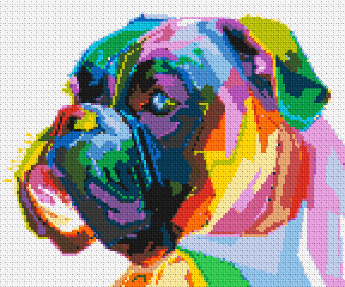 Boxer Colourful Pop Art - Brick Art Mosaic Kit 6x5 large