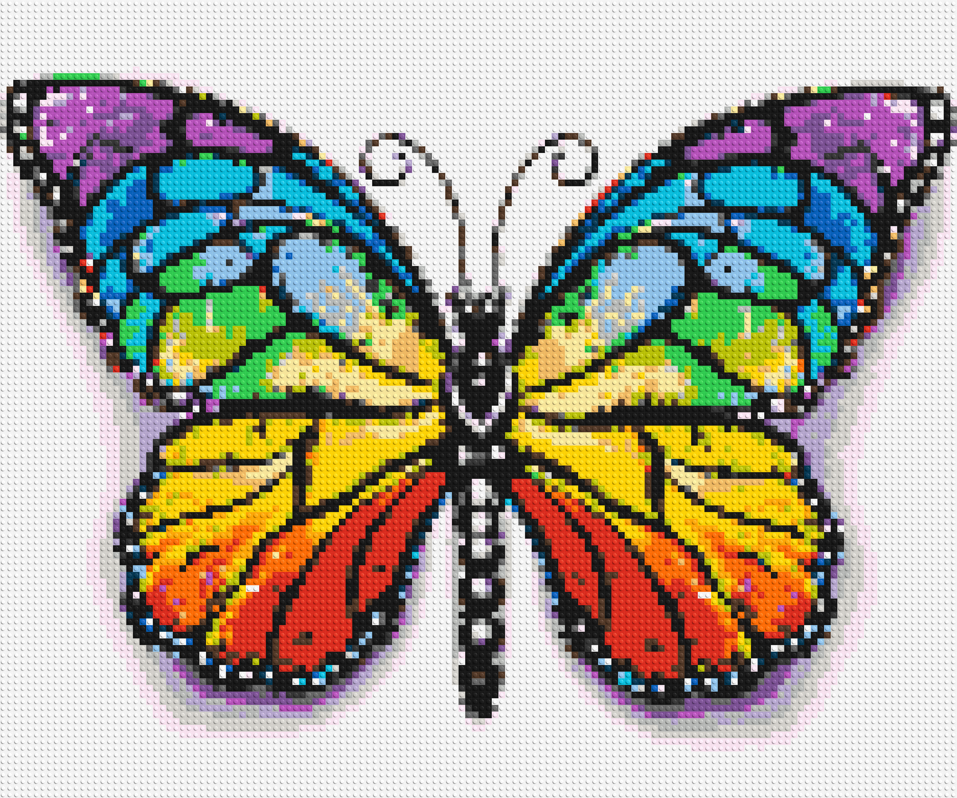 Butterfly Colourful Pop Art  - Brick Art Mosaic Kit 6x5 large