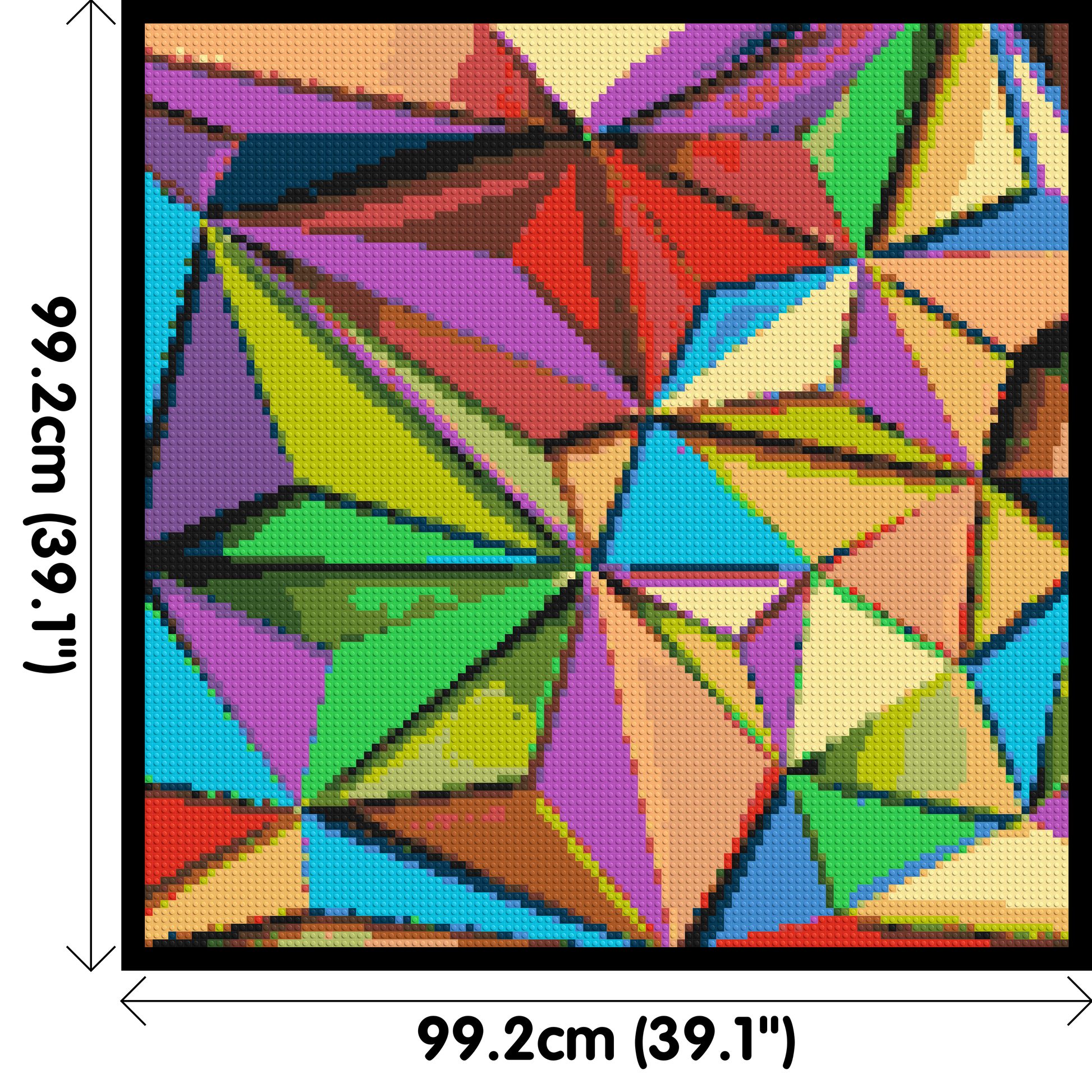 Abstract Pattern #9 - Brick Art Mosaic Kit 5x5 dimensions with frame