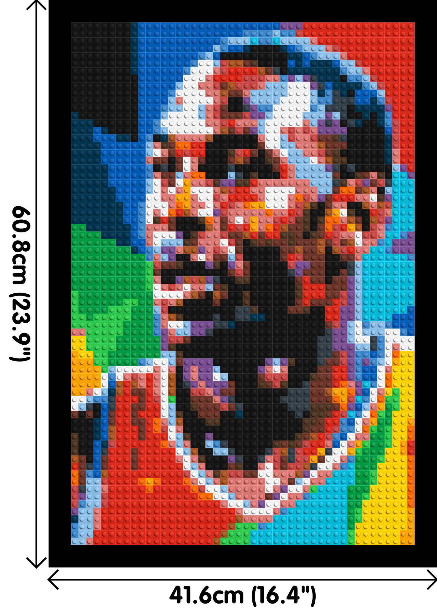 Michael Jordan - Brick Art Mosaic Kit 2x3 dimensions with frame