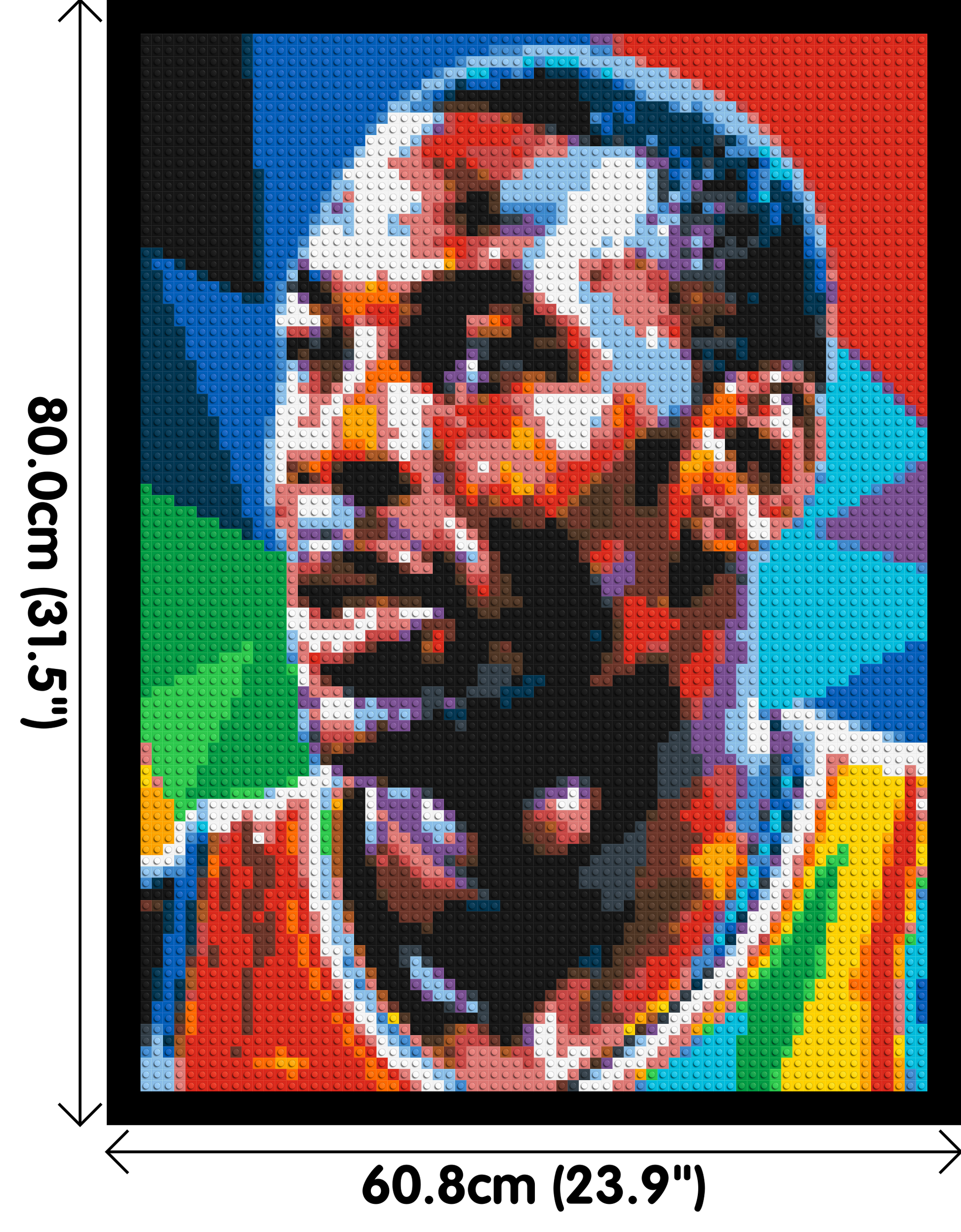 Michael Jordan - Brick Art Mosaic Kit 3x4 dimensions with frame