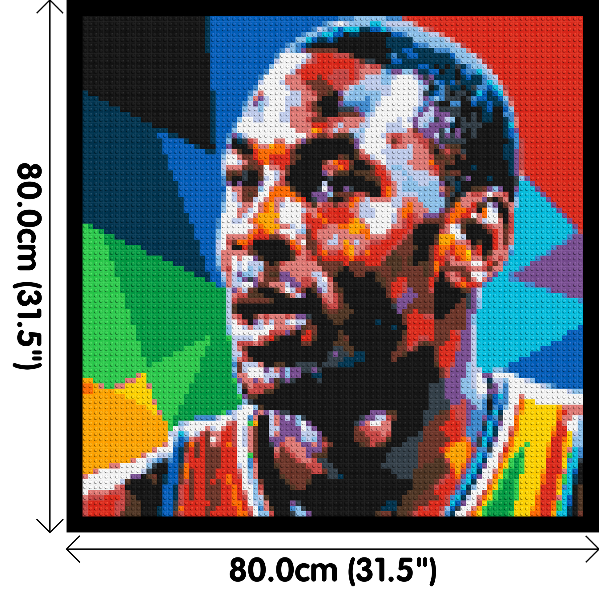 Michael Jordan - Brick Art Mosaic Kit 4x4 dimensions with frame