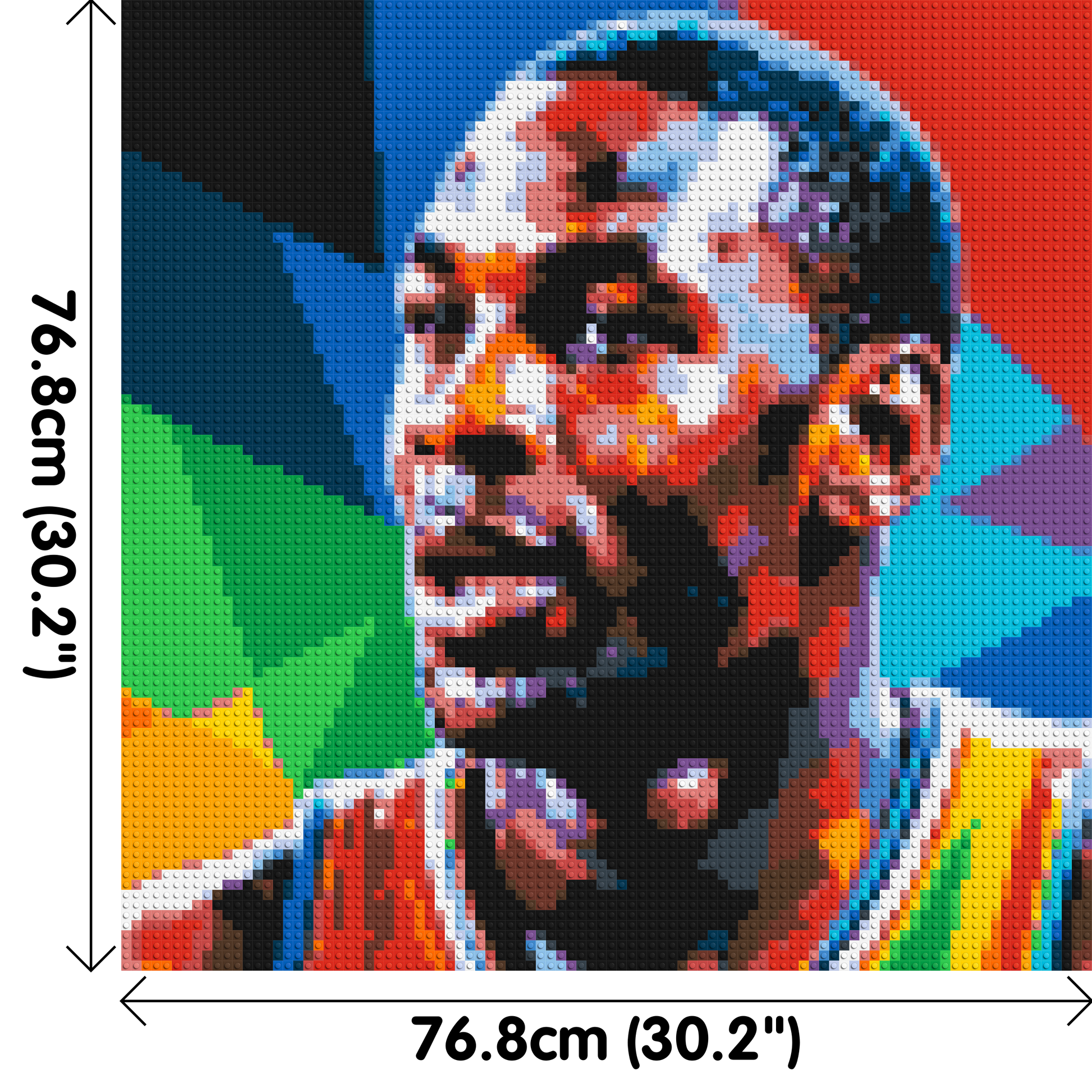 Michael Jordan - Brick Art Mosaic Kit 4x4 dimensions