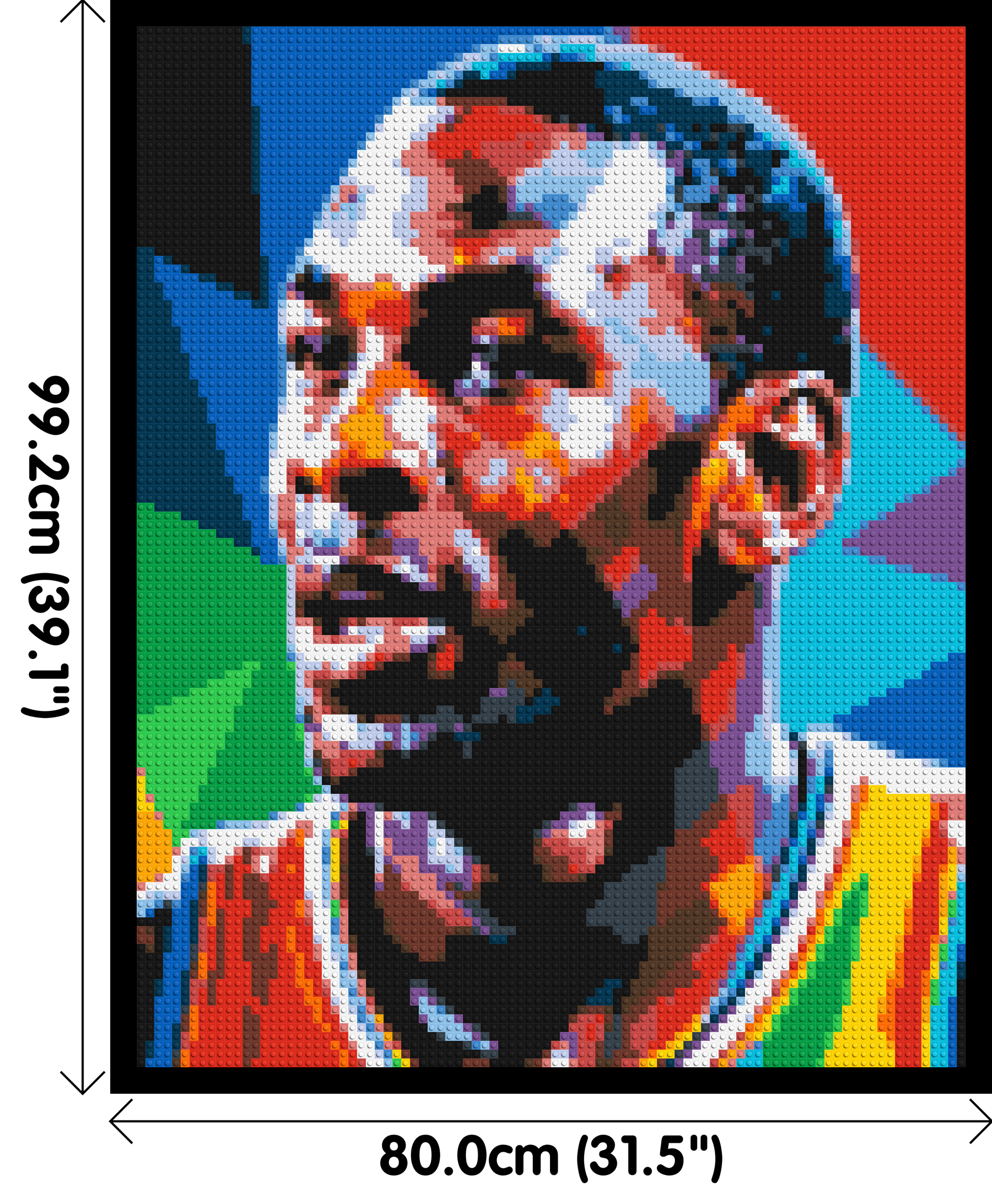 Michael Jordan - Brick Art Mosaic Kit 4x5 dimensions with frame