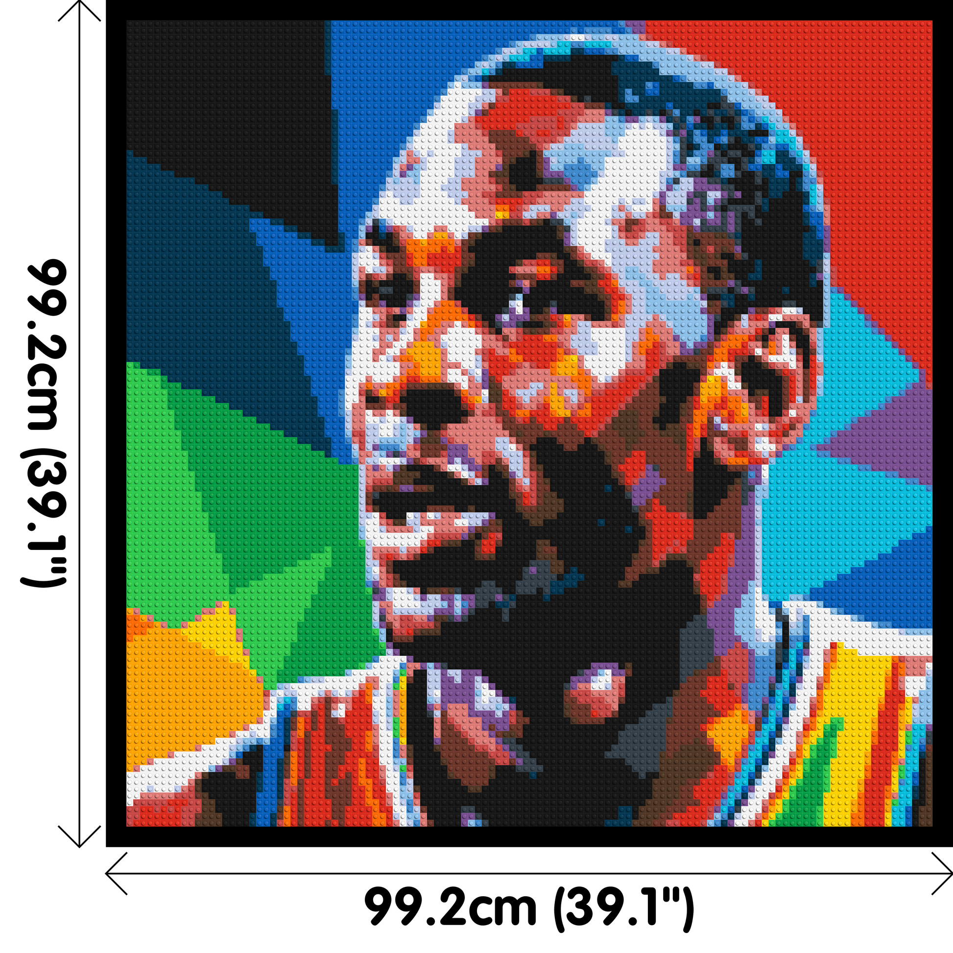 Michael Jordan - Brick Art Mosaic Kit 5x5 dimensions with frame