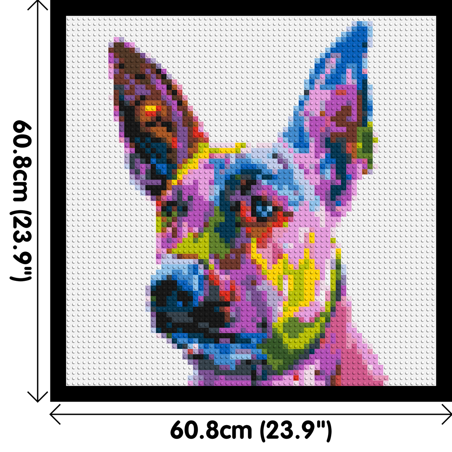 Belgian Malinois Colourful Pop Art - Brick Art Mosaic Kit 3x3 large