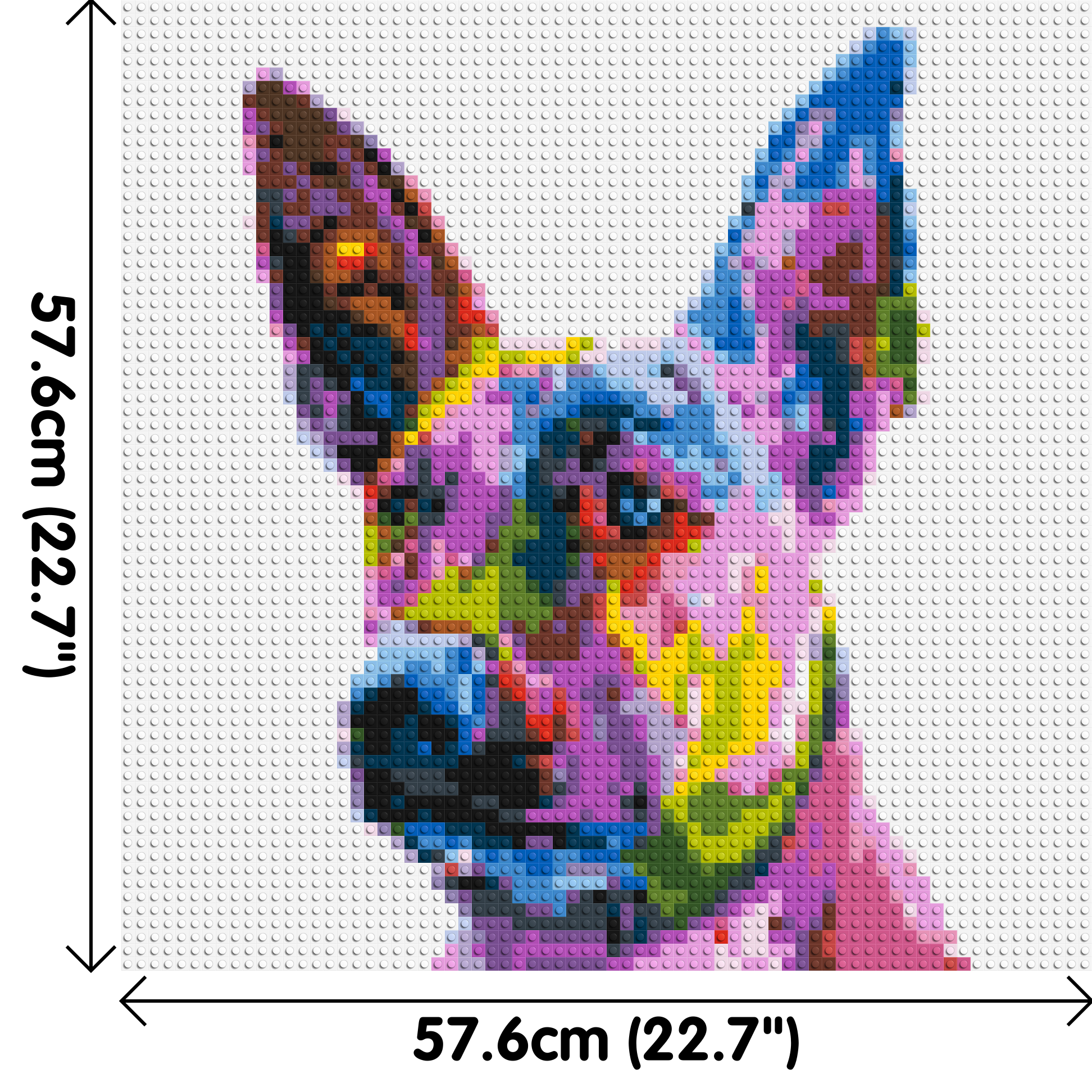 Belgian Malinois Colourful Pop Art - Brick Art Mosaic Kit 3x3 dimensions