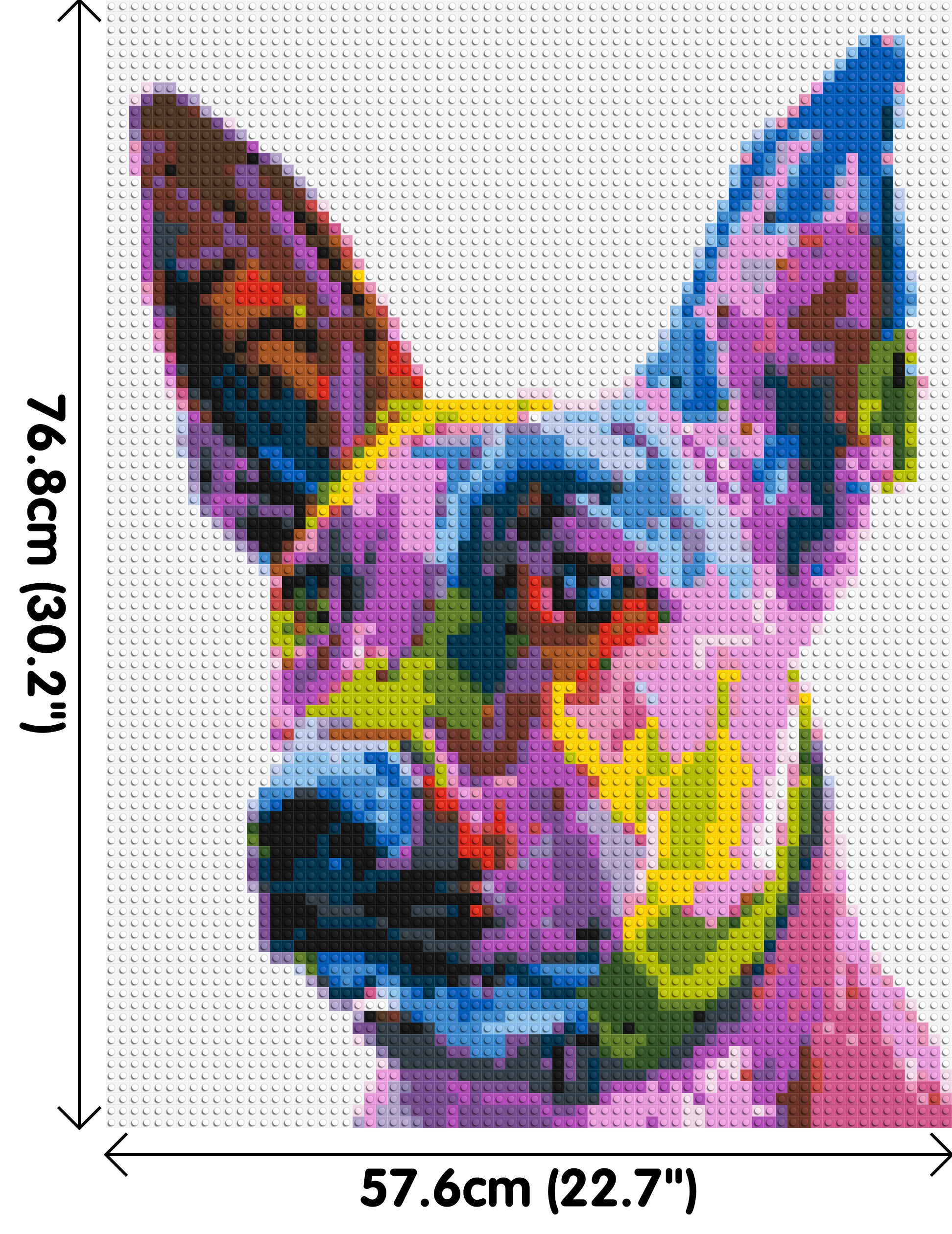 Belgian Malinois Colourful Pop Art - Brick Art Mosaic Kit 3x4 dimensions