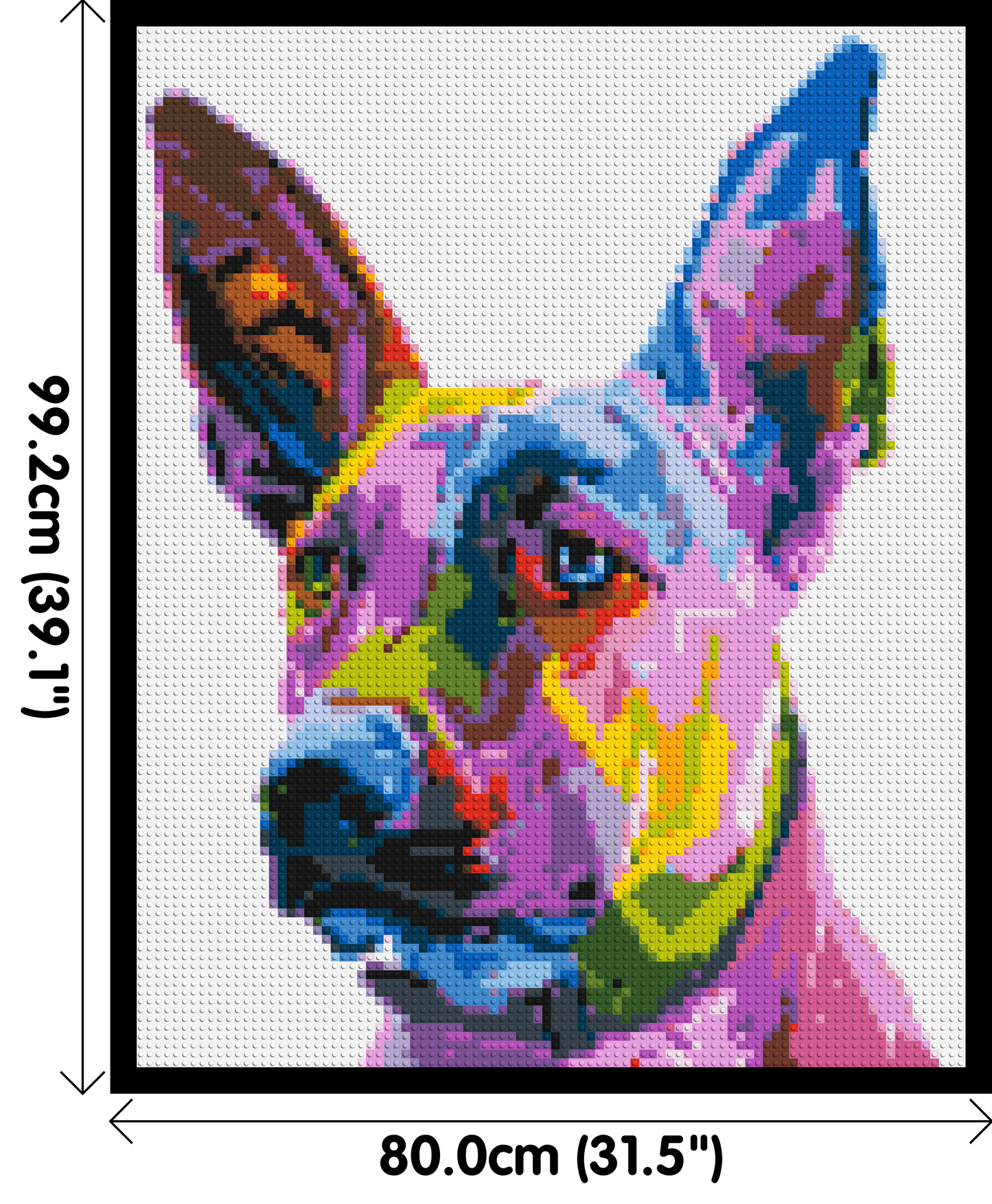 Belgian Malinois Colourful Pop Art - Brick Art Mosaic Kit 4x5 large