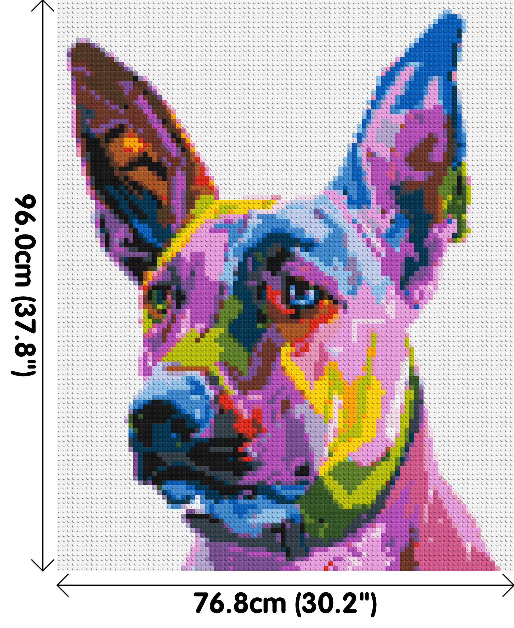 Belgian Malinois Colourful Pop Art - Brick Art Mosaic Kit 4x5 dimensions