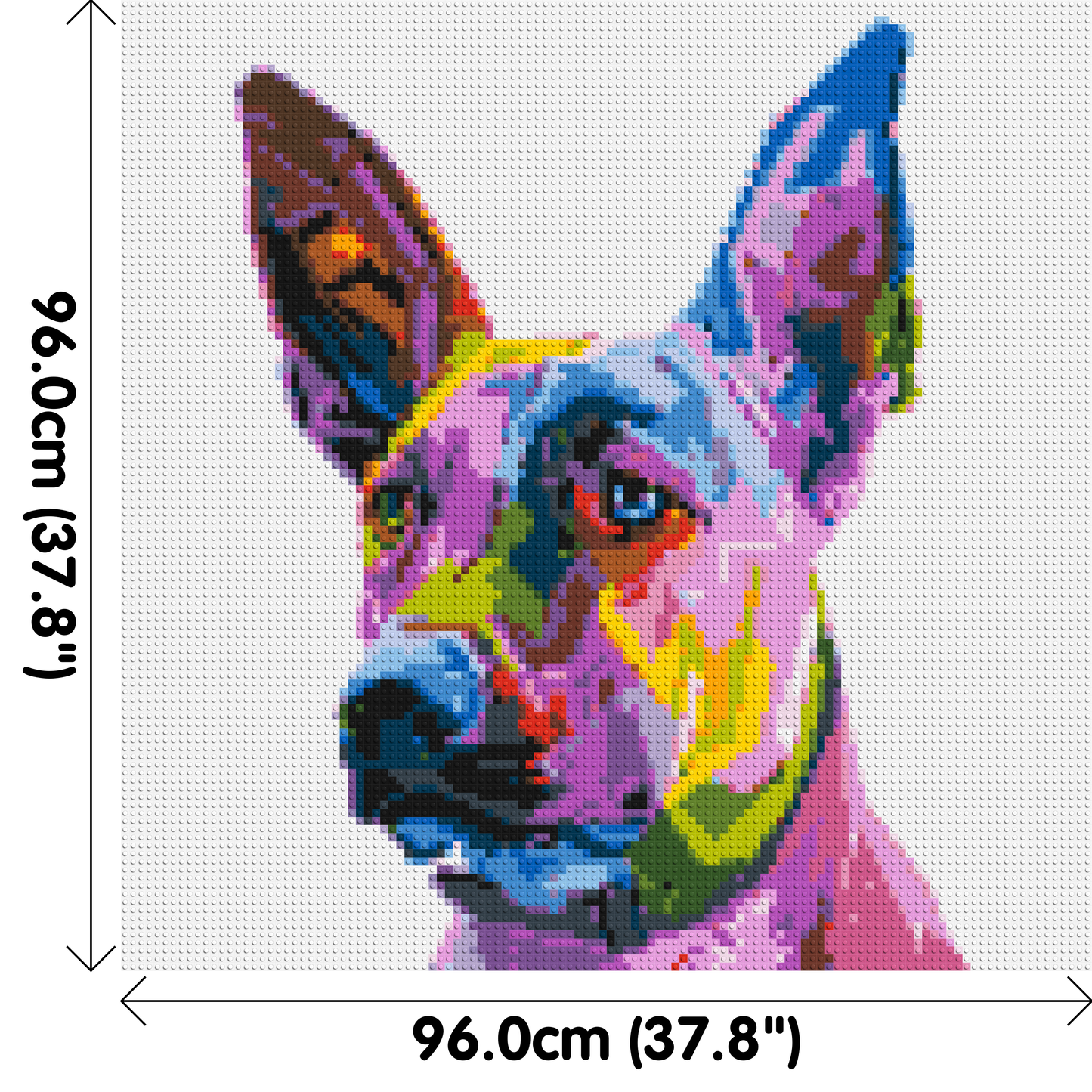 Belgian Malinois Colourful Pop Art - Brick Art Mosaic Kit 5x5 large